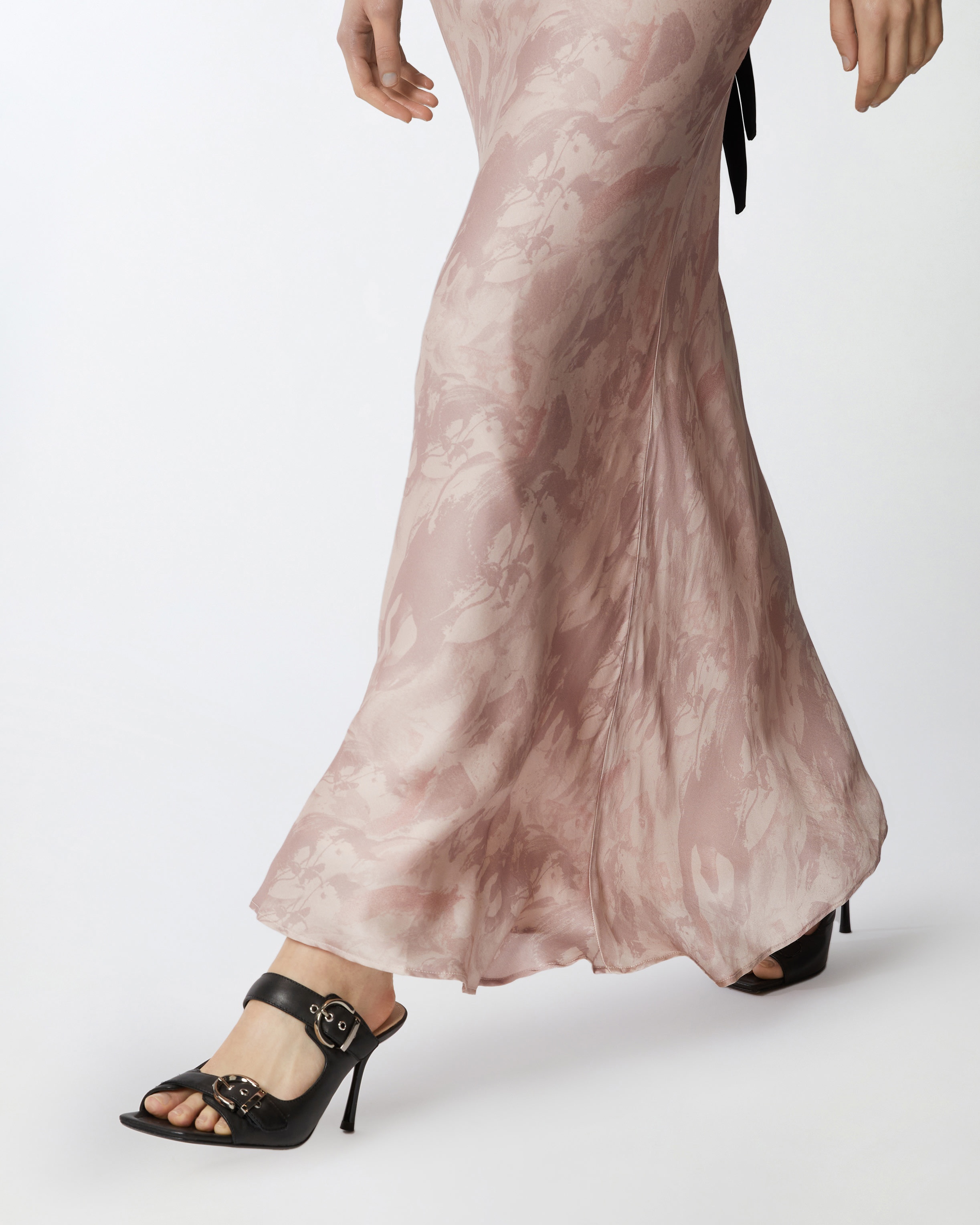 REIMAGINE BY PINKO X PATRICK MCDOWELL GLOSSY LONG SKIRT WITH HORSE PRINT - 5