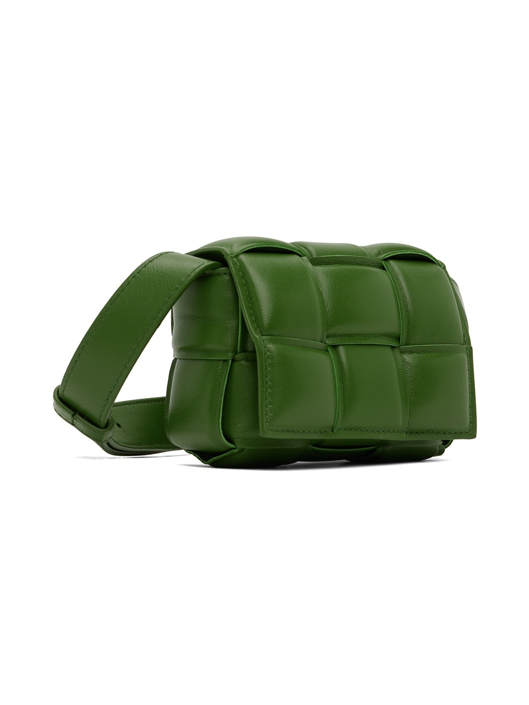 Bottega Veneta Candy Padded Cassette Leather Shoulder Bag Green