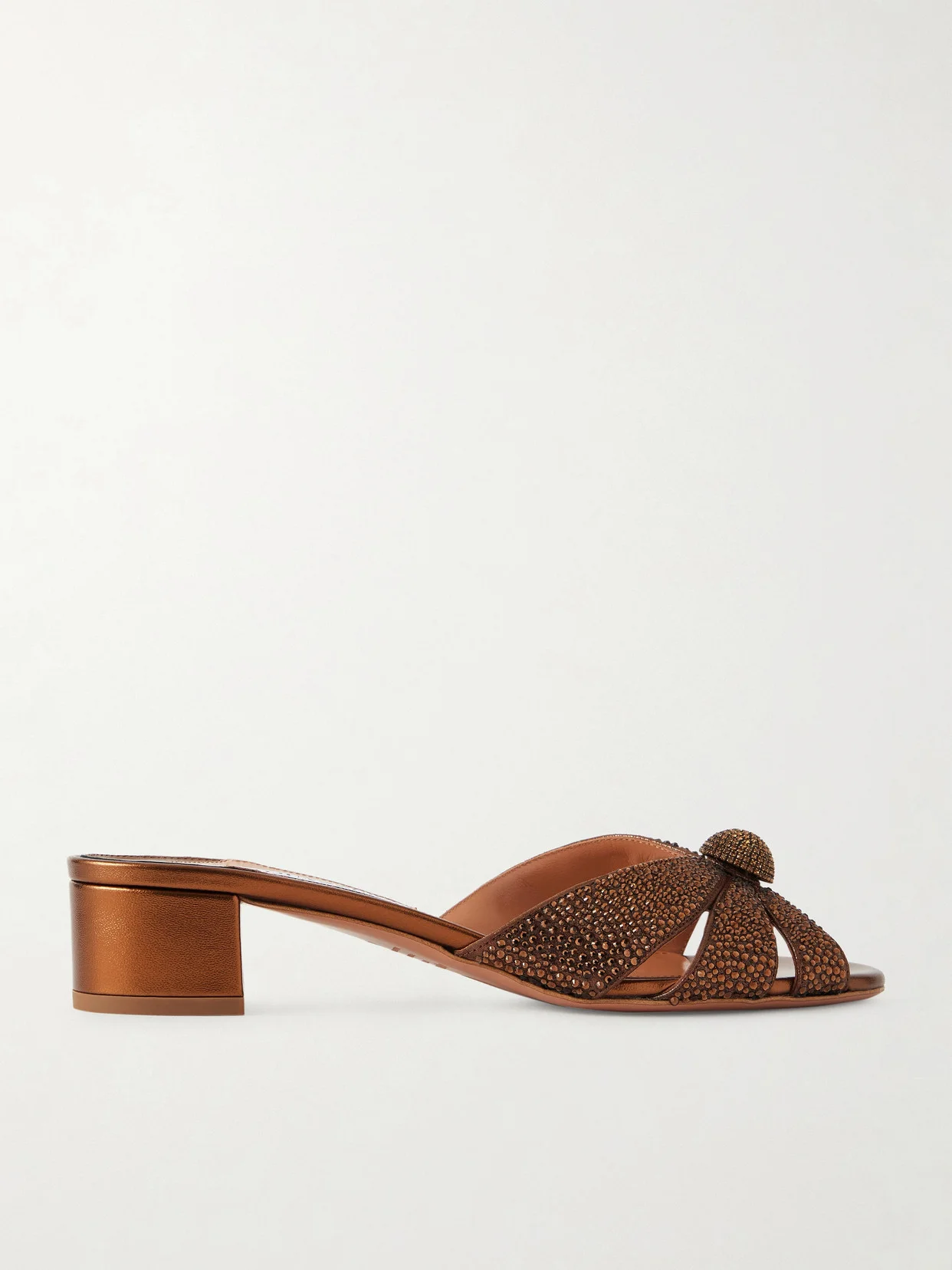 Italian Flirt 35 Crystal-embellished Leather Mules - 1
