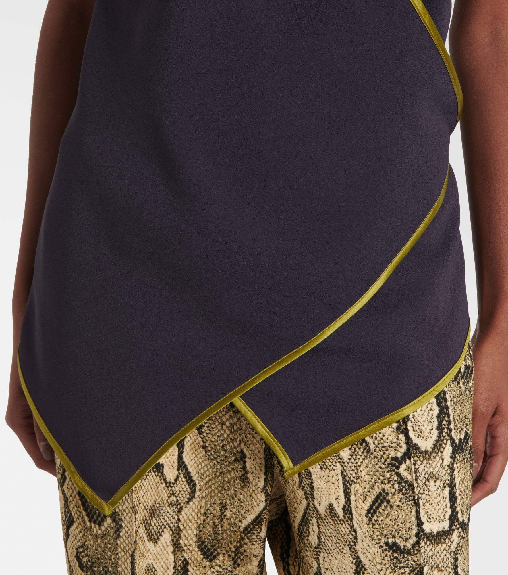 Crêpe satin wrap top - 5
