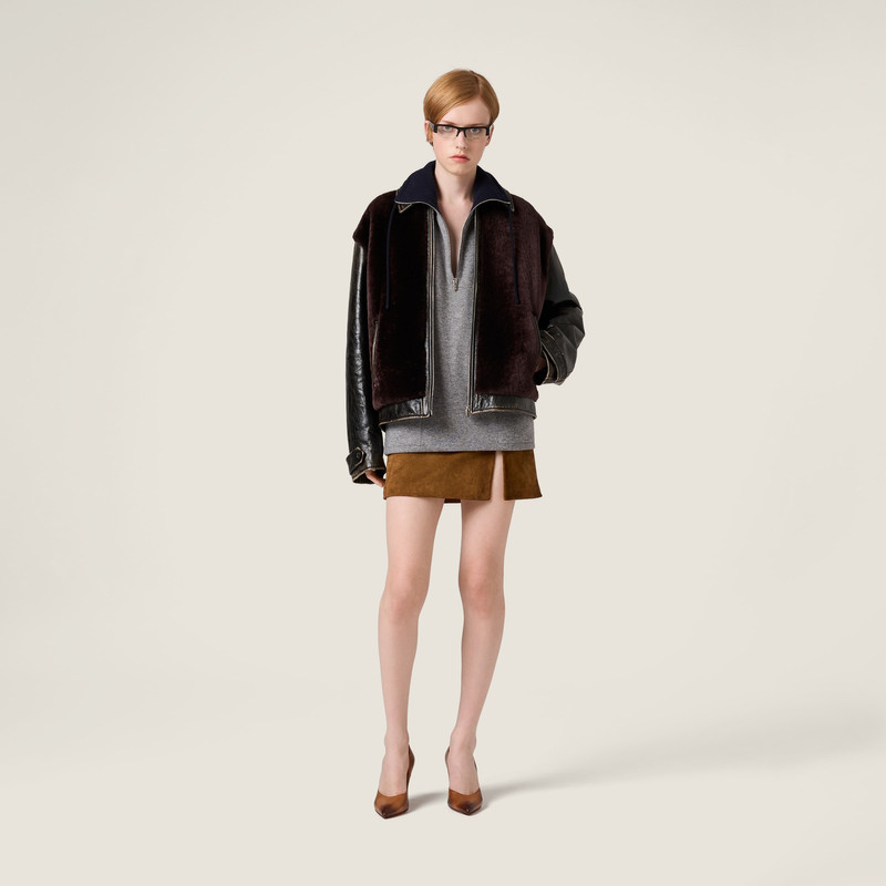 Miu Miu Cashmere half-zipper sweater outlook