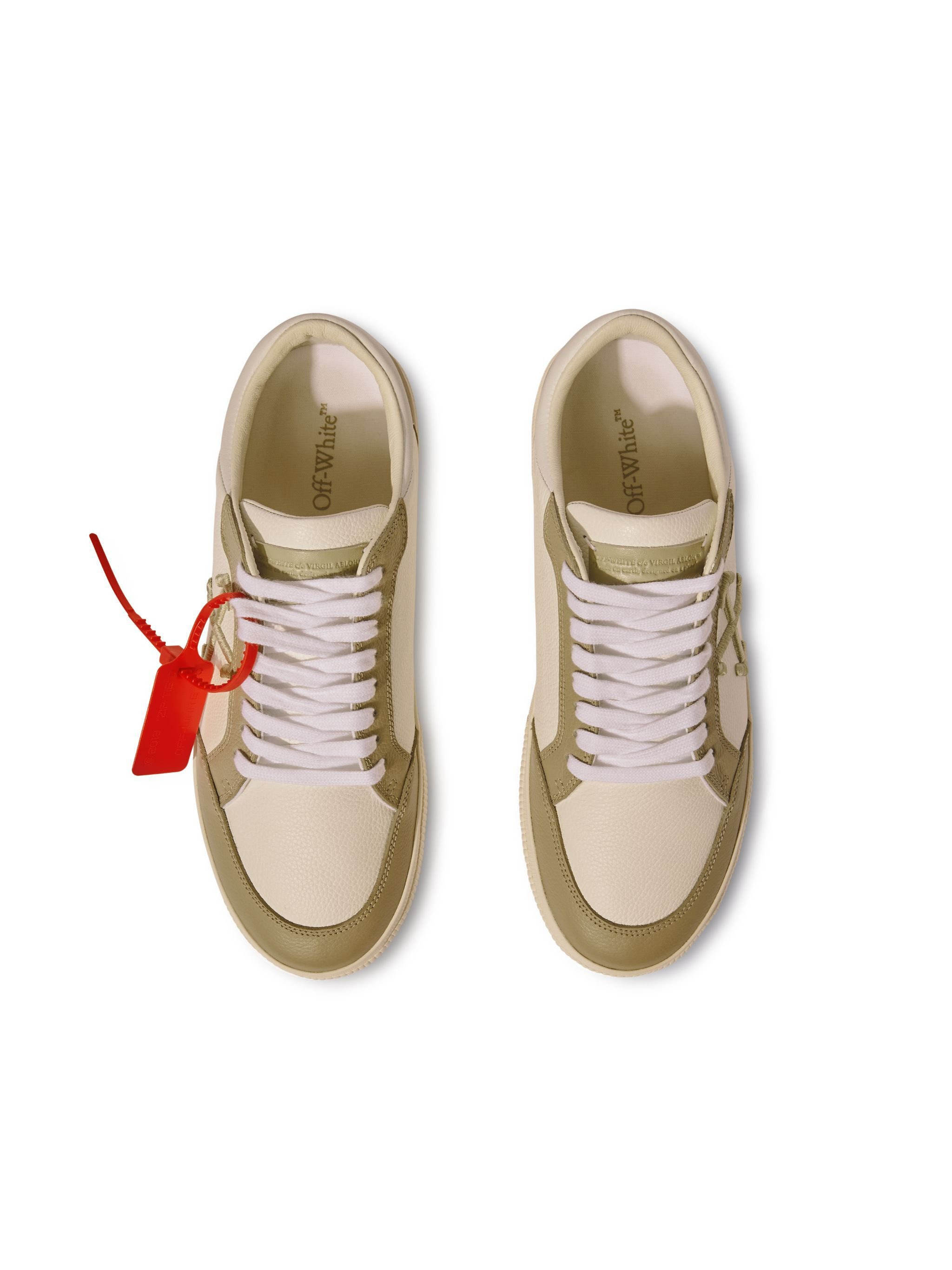 White/sage Vulcanized Leather - 4