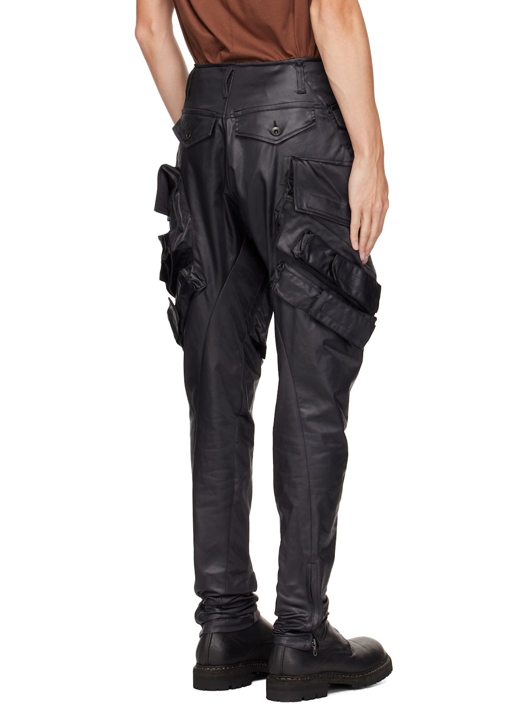 Black Gasmask Cargo Pants - 3
