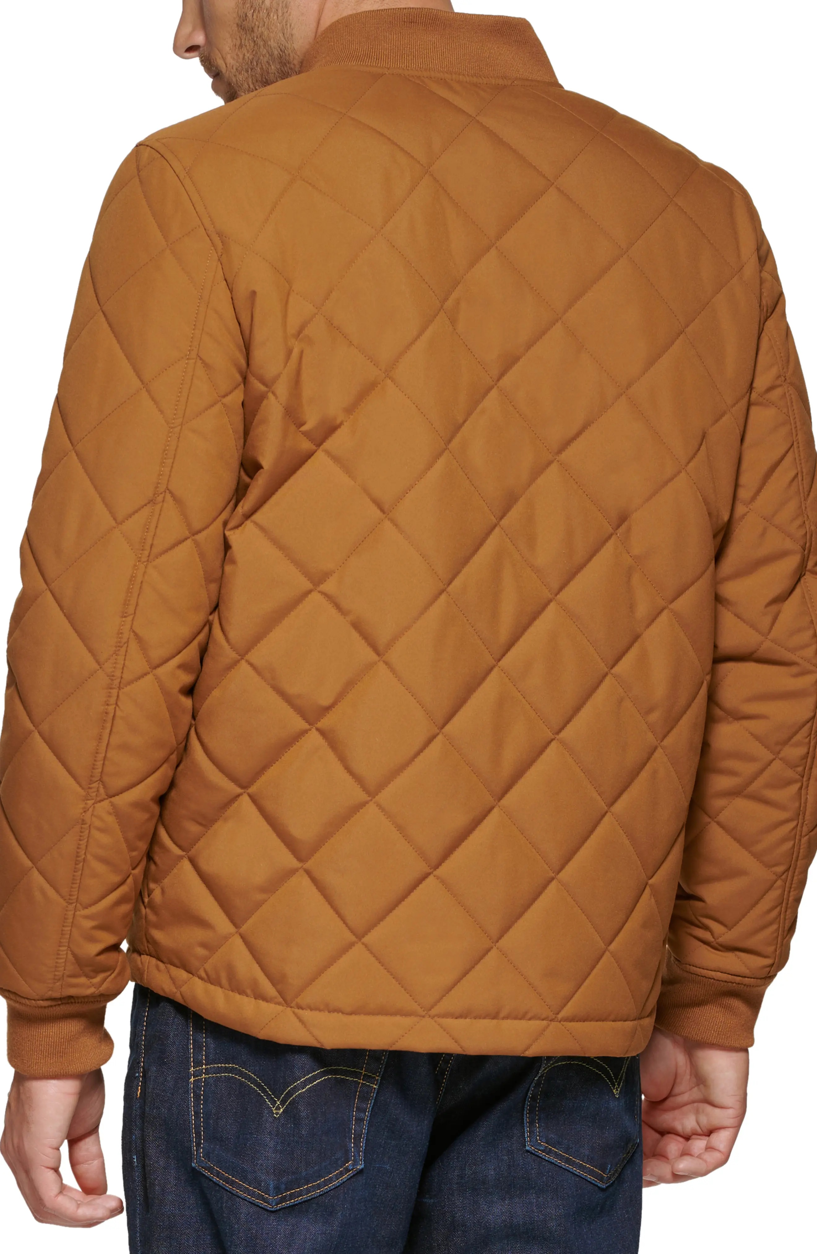 Diamond Quilted Bomber Jacket - 2