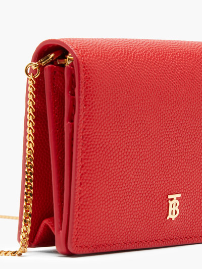 Burberry Jade chain-strap pebbled-leather wallet outlook