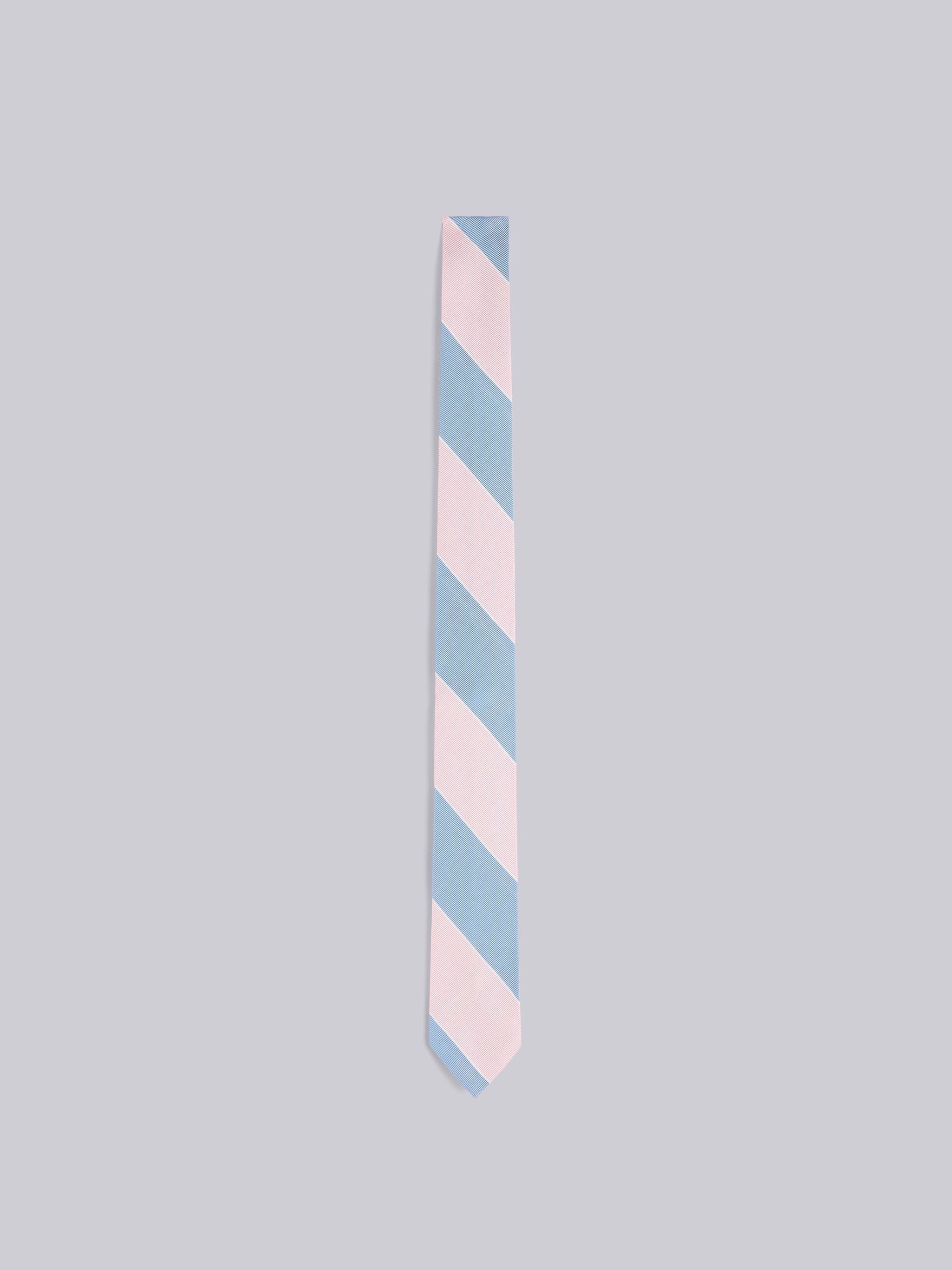 Seasonal Silk Cotton Awning Stripe Jacquard Tie - 1