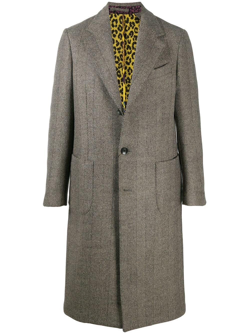 herringbone overcoat - 1