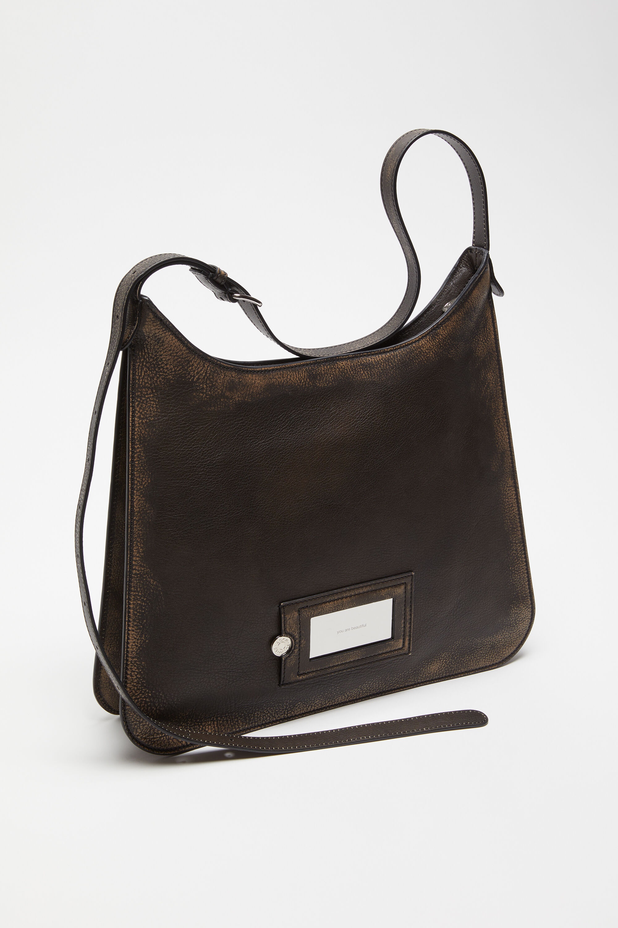 Platt shoulder bag - Dark brown/beige - 3