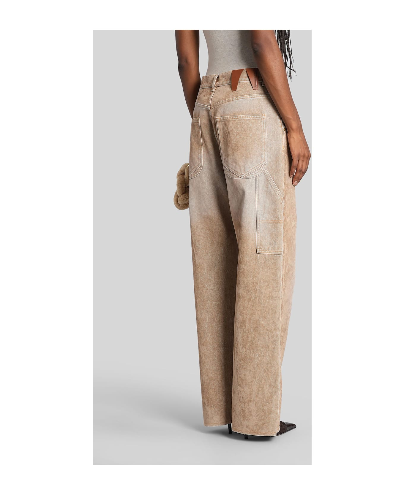 Lisa Jeans In Beige Denim - 3