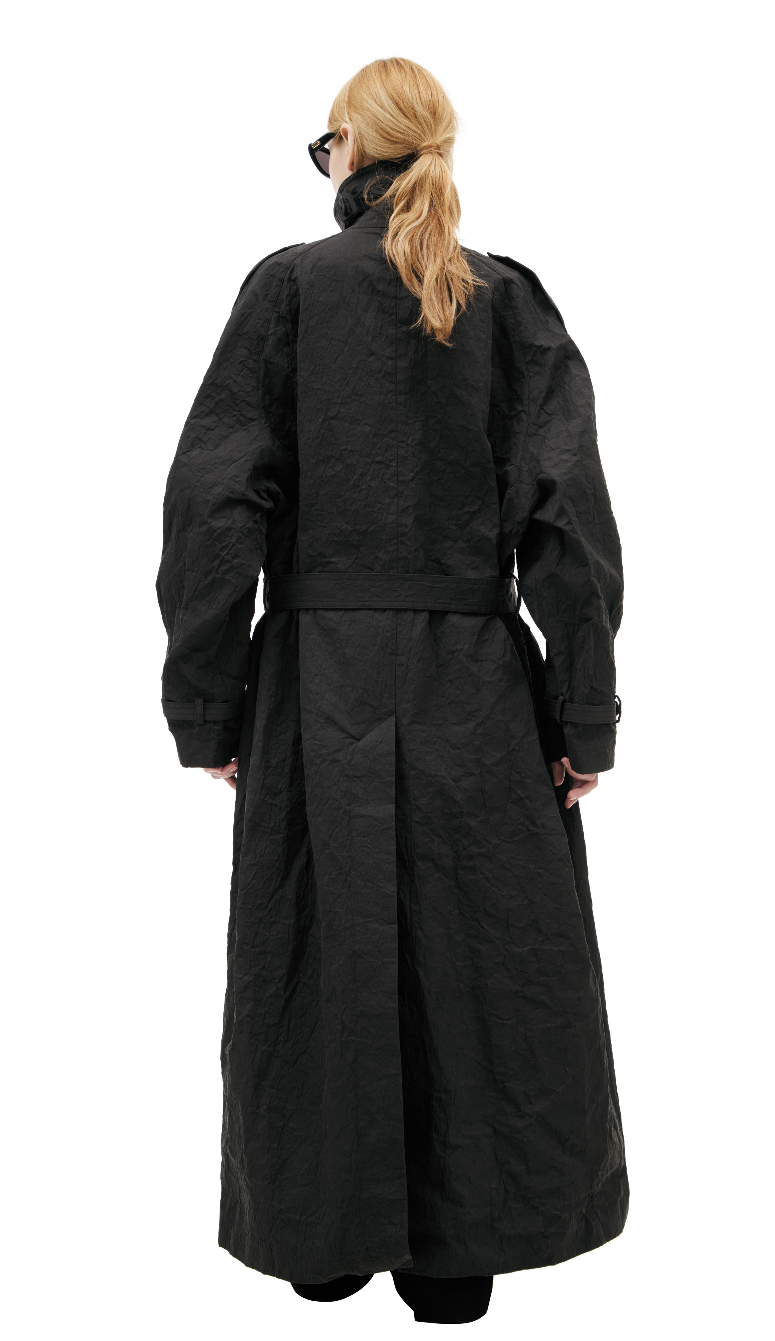 DOUBLE-BREASTED TRENCH COAT WITH BELT - 4