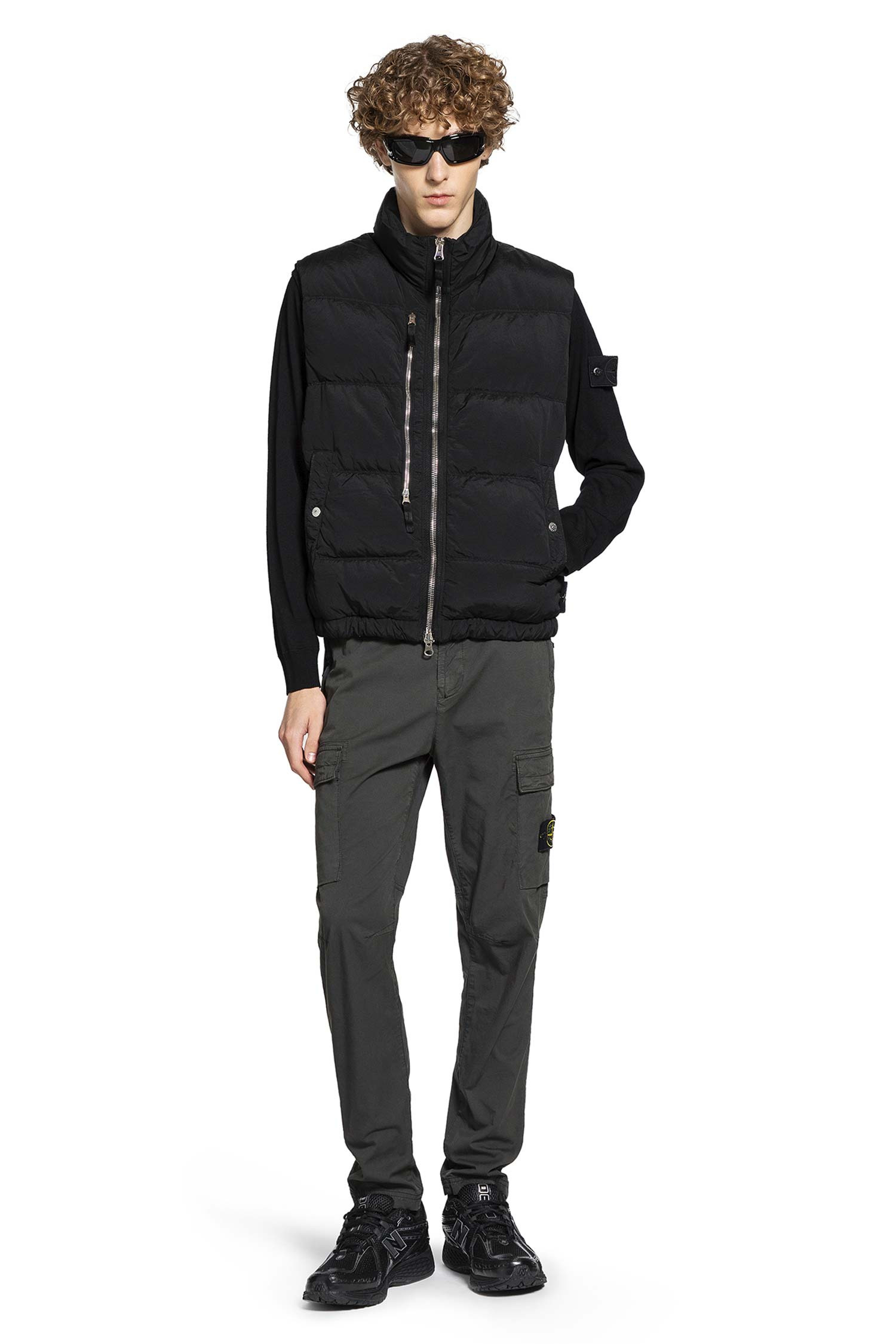 Stone Island Man Black Vests - 4