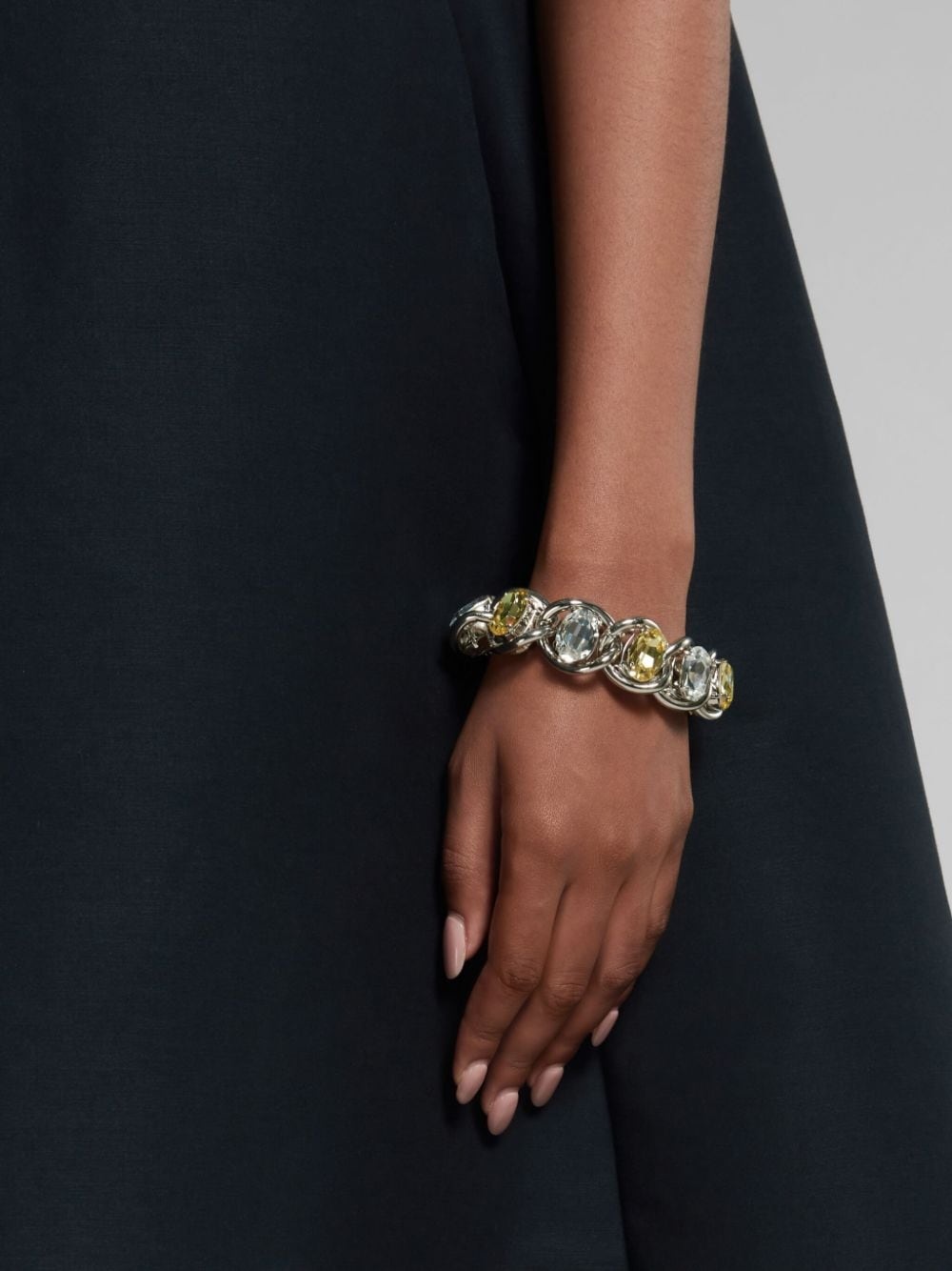 crystal-embellished chain bracelet - 4