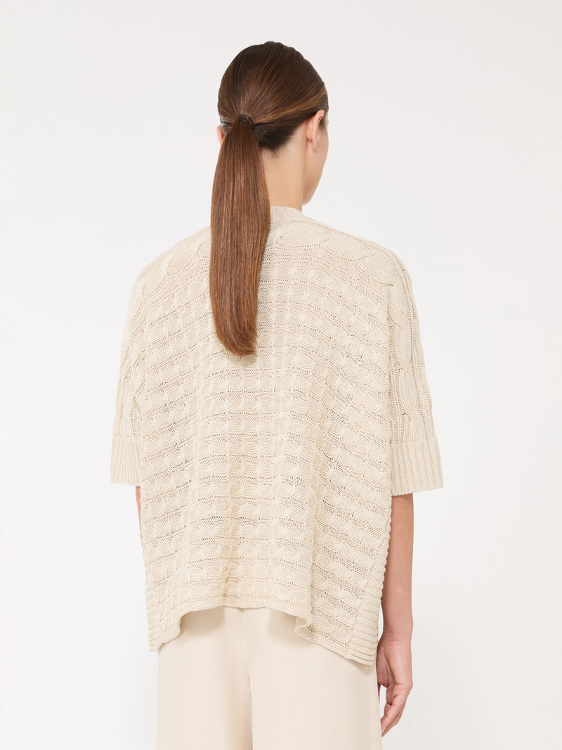 ERESIA Linen yarn cardigan - BEIGE 4