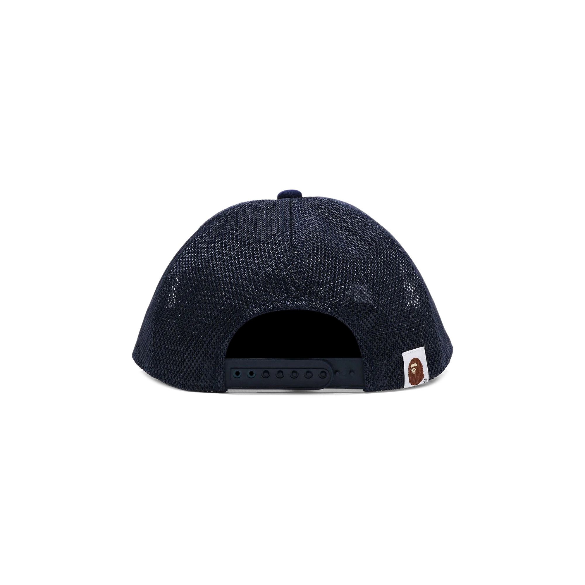 BAPE Sta Ape Head Leather Patched Mesh Cap 'Blue' - 2