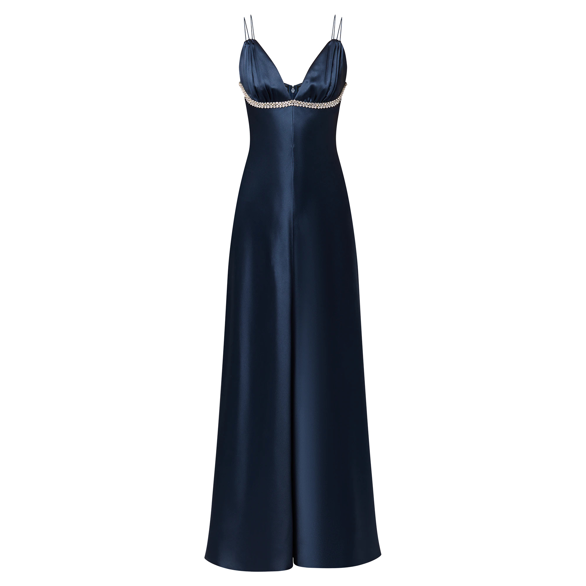 Beaded Trim Gown - 1