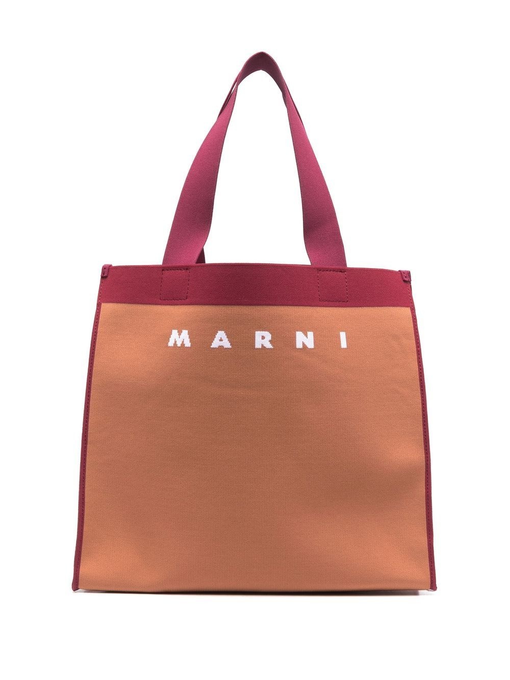 logo print tote bag - 1