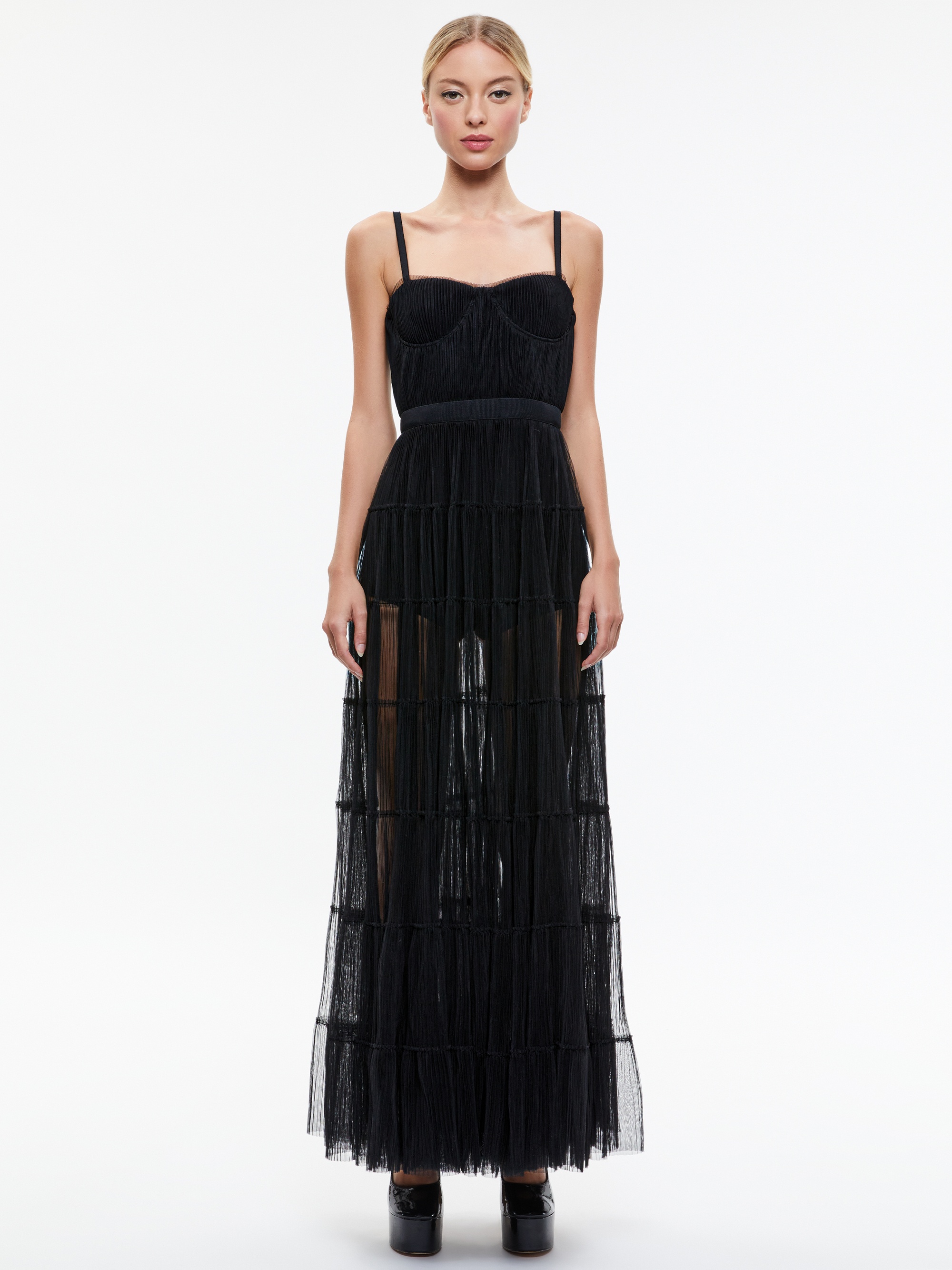 DEENA PLEATED MAXI DRESS WITH HOT PANT - 4