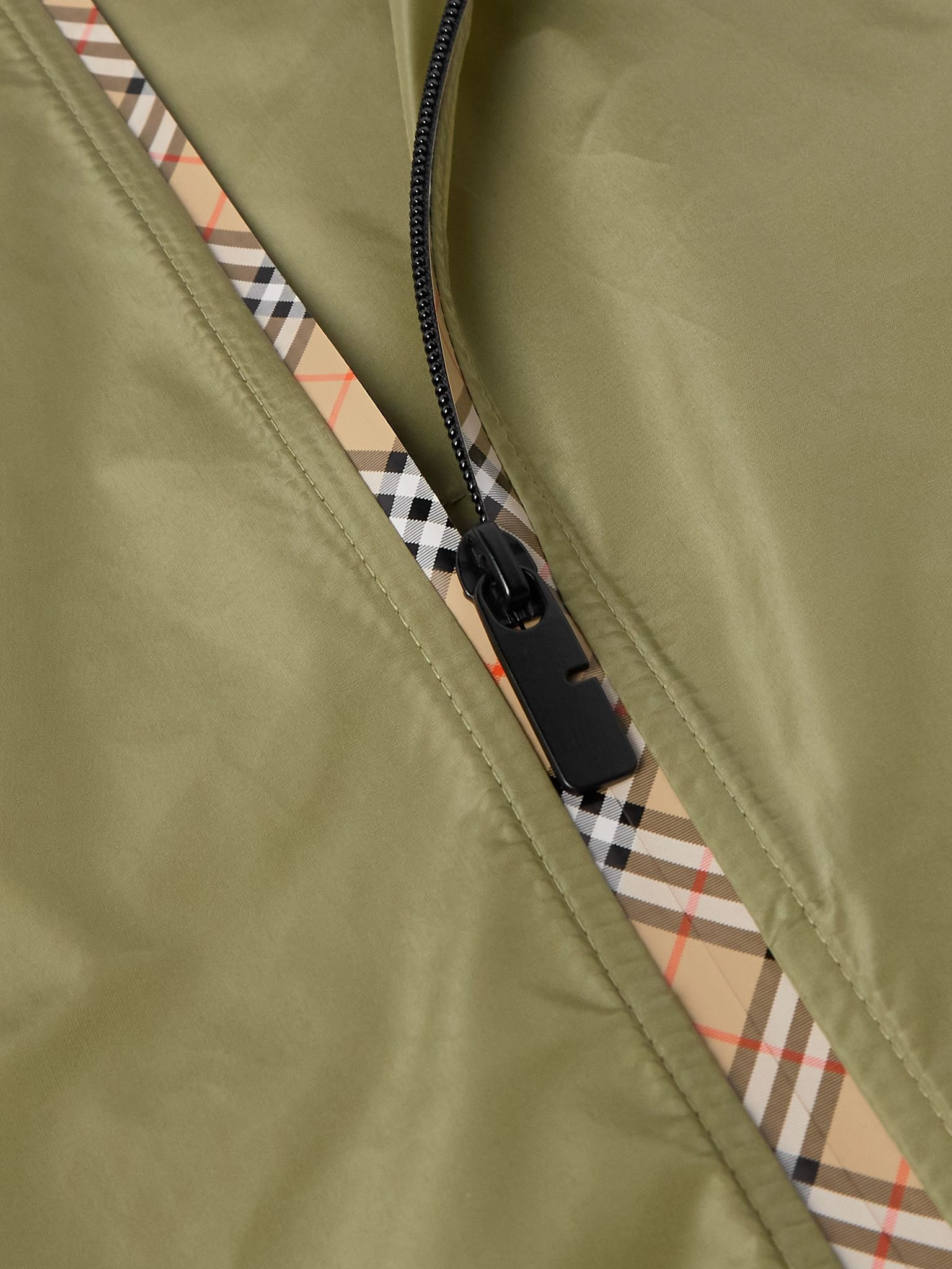 Logo-Appliquéd Hooded Shell Jacket Green - 4