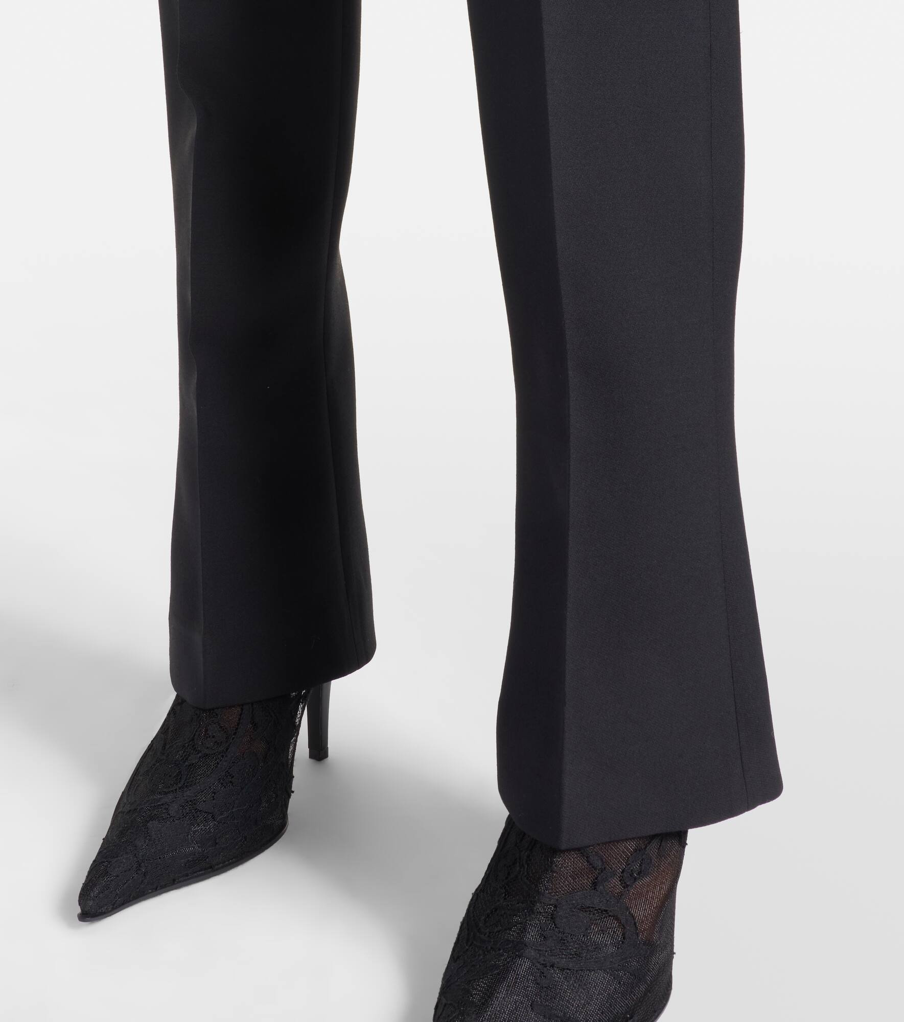 Wool and silk-blend straight pants - 5