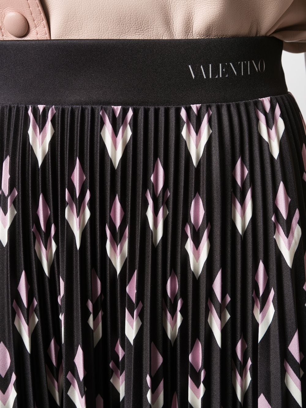 pleated multi-print skirt - 5