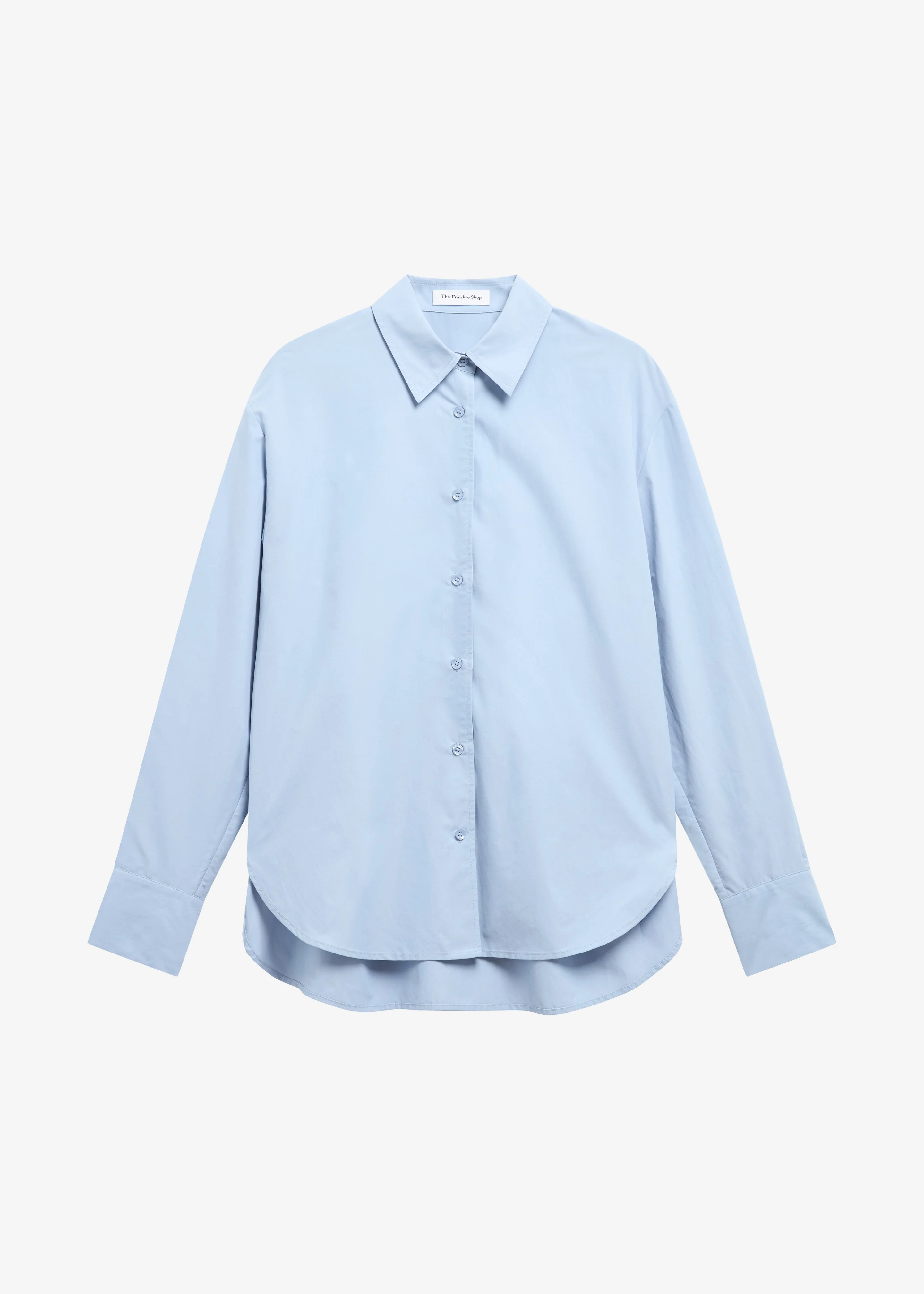Ornella Side Button-Up Shirt - Light Blue - 1