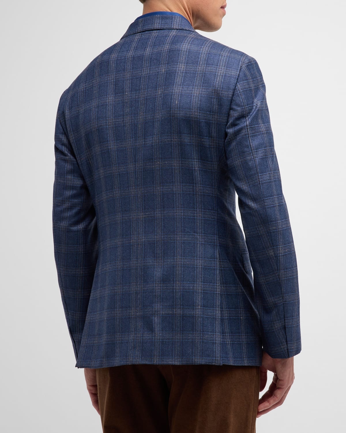 Men's Plaid Wool-Cashmere Sport Coat - 6