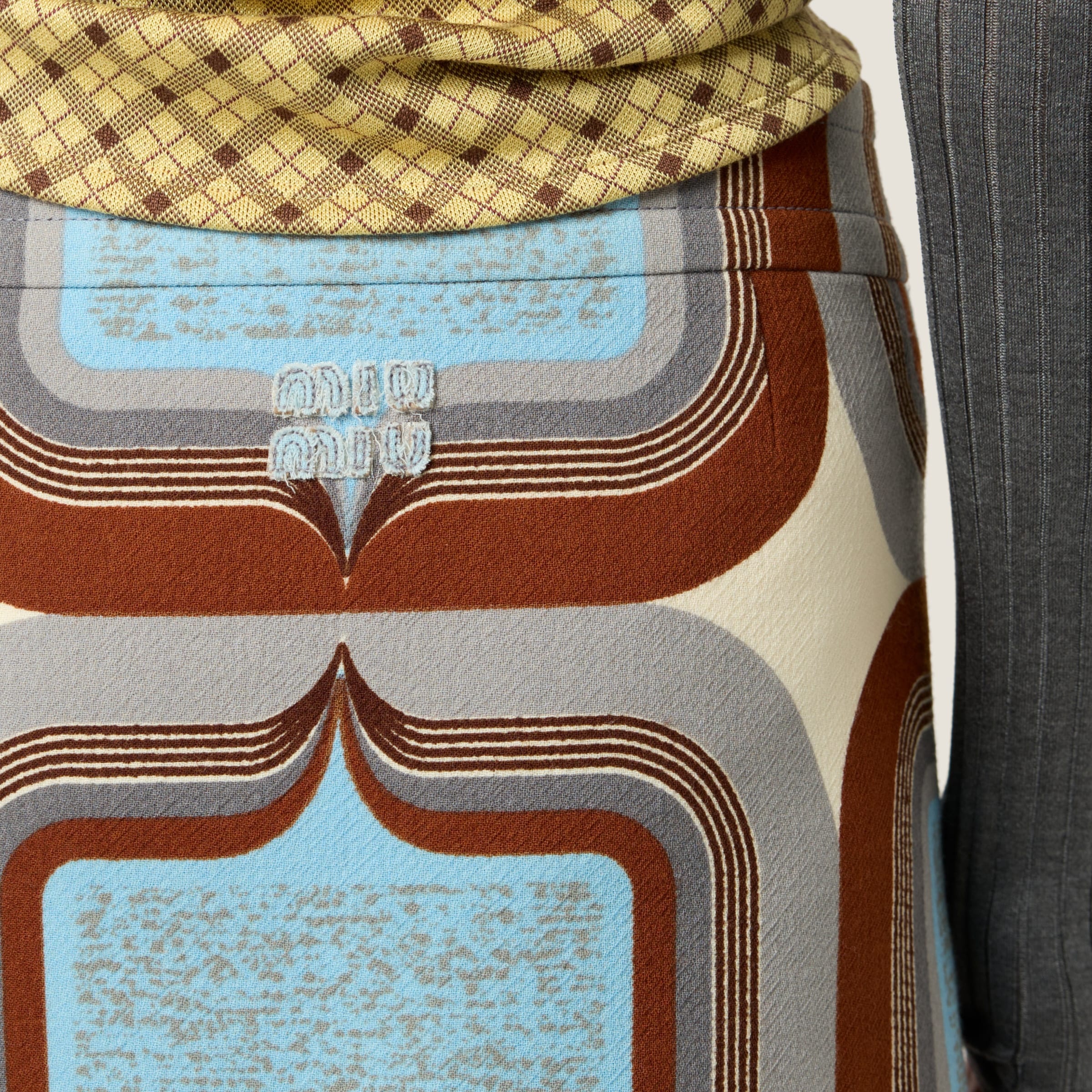 Printed natté skirt - 5