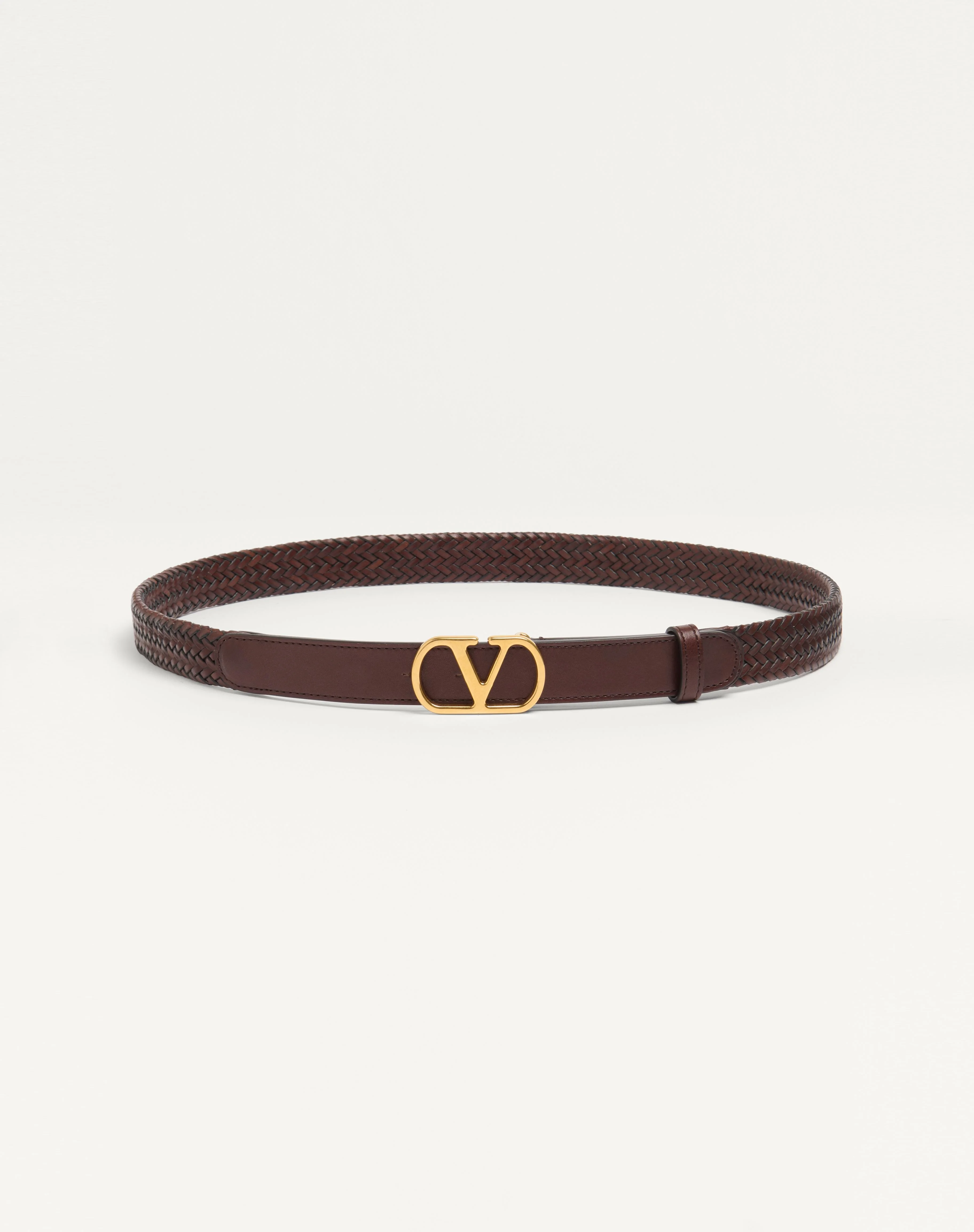 VLOGO SIGNATURE BRAIDED CALFSKIN BELT 25 MM - 1
