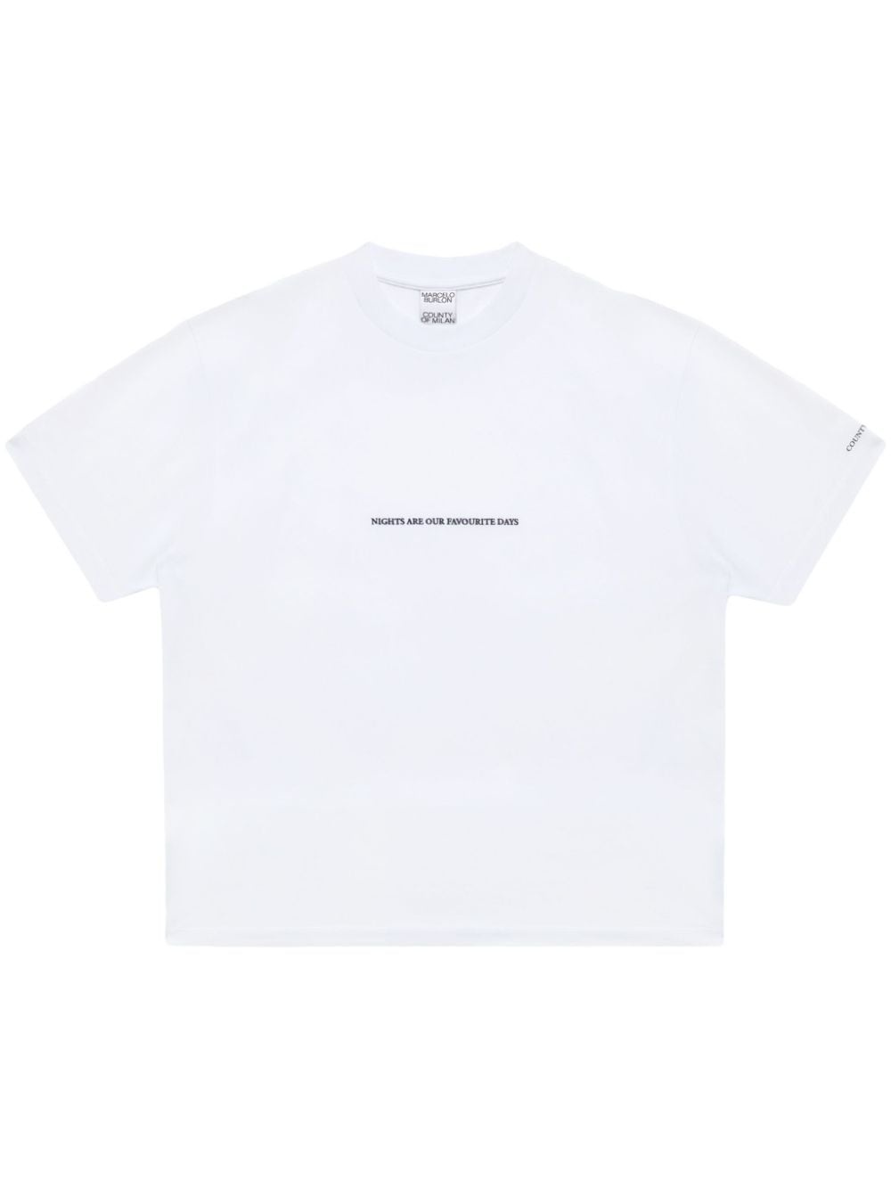 slogan-print cotton T-shirt - 1