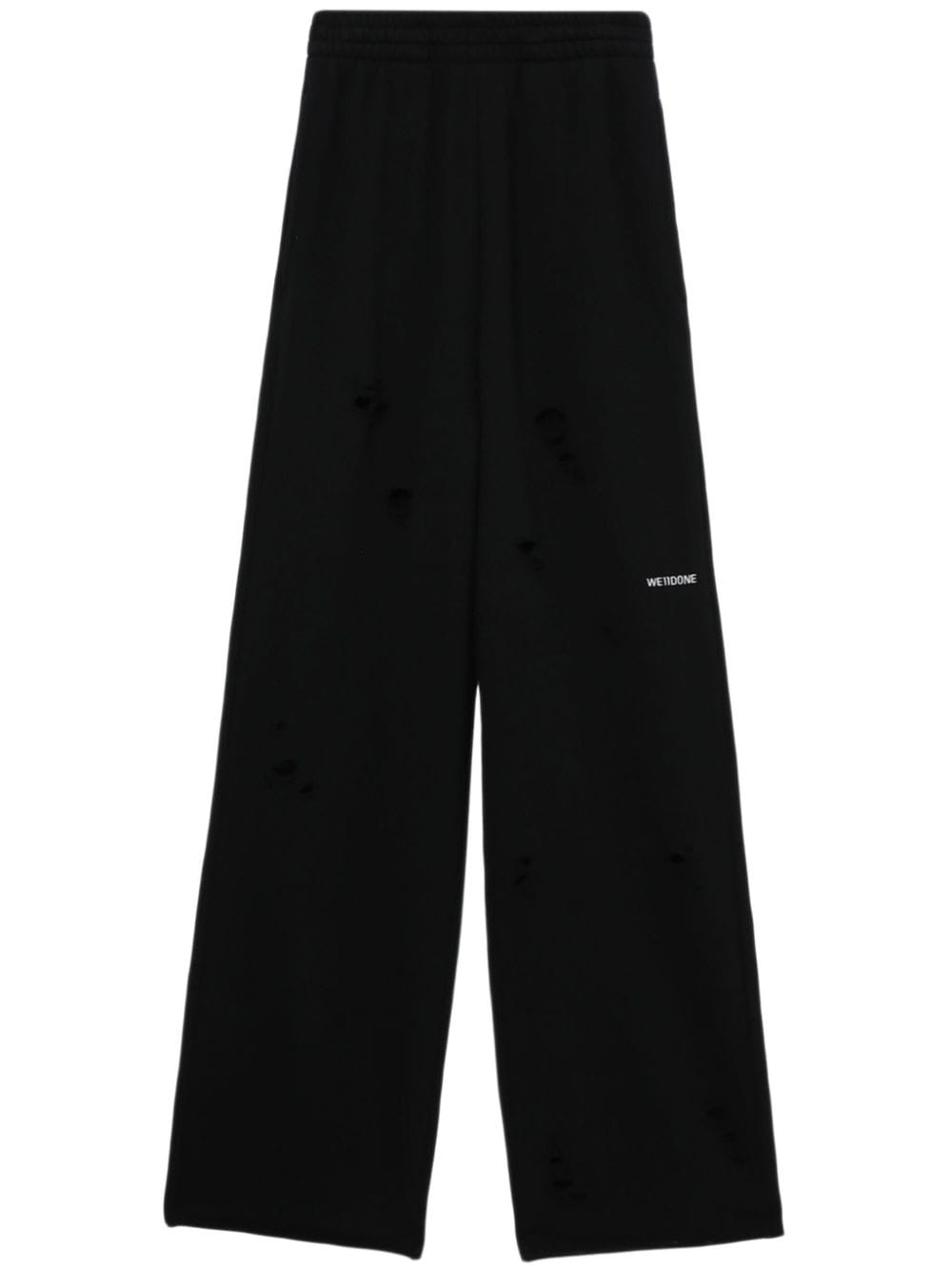 logo-embroidered cotton track pants - 1