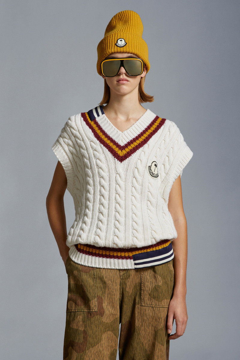 Moncler Wool V-Neck Vest outlook
