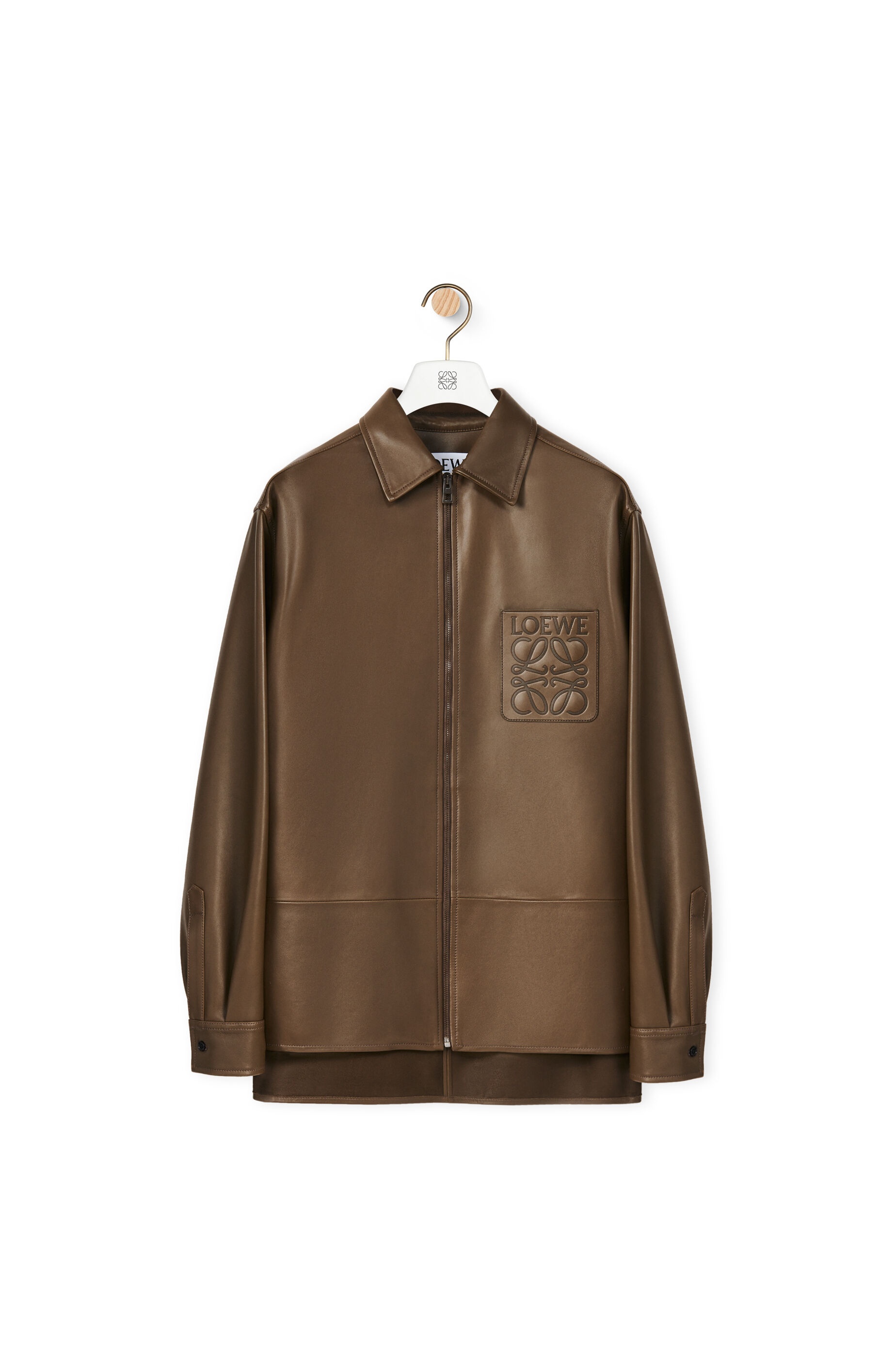 Zip overshirt in nappa - 1