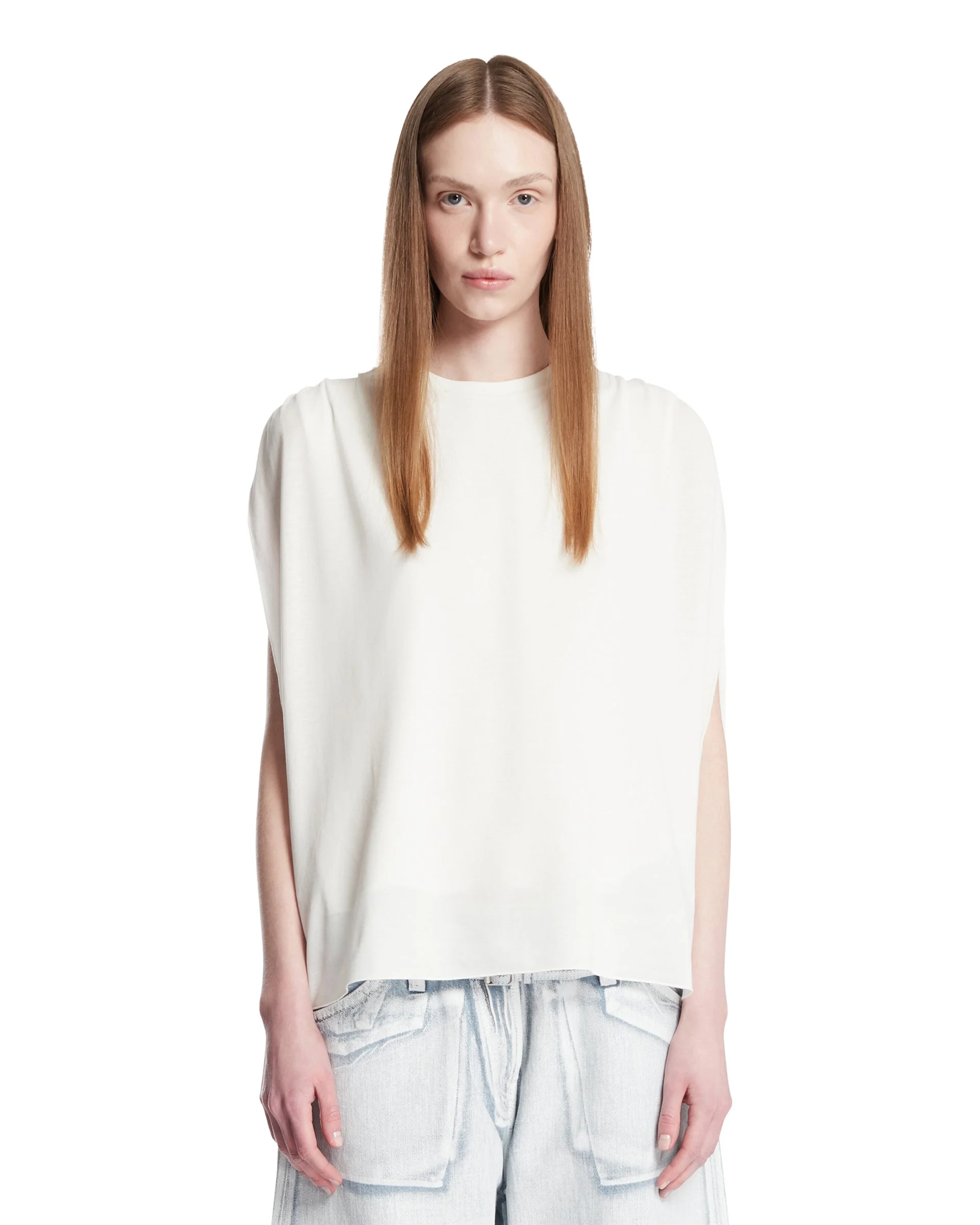 White Draped Top - 1