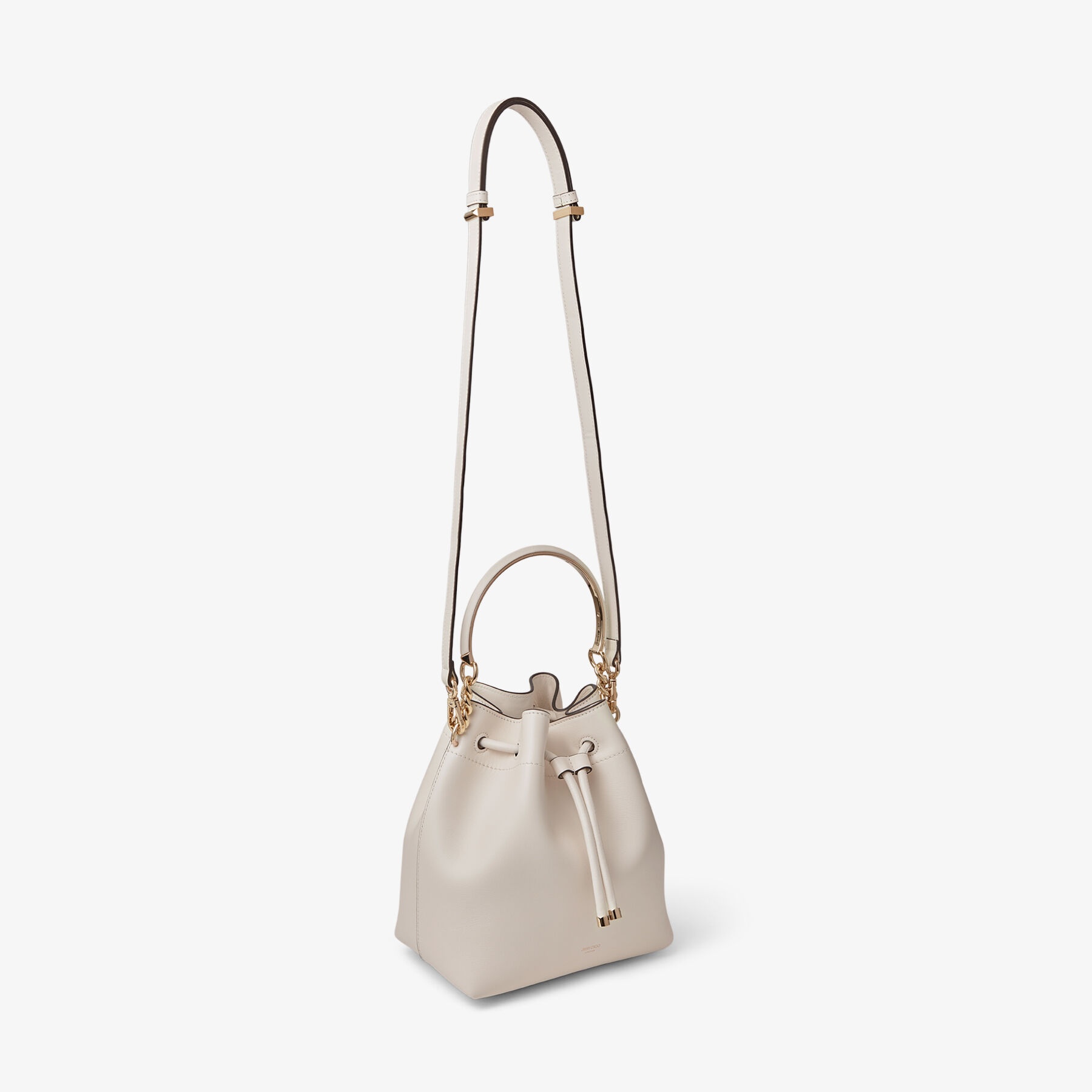 Bon Bon Bucket
Latte Soft Shiny Smooth Calf Leather Bucket Bag - 4