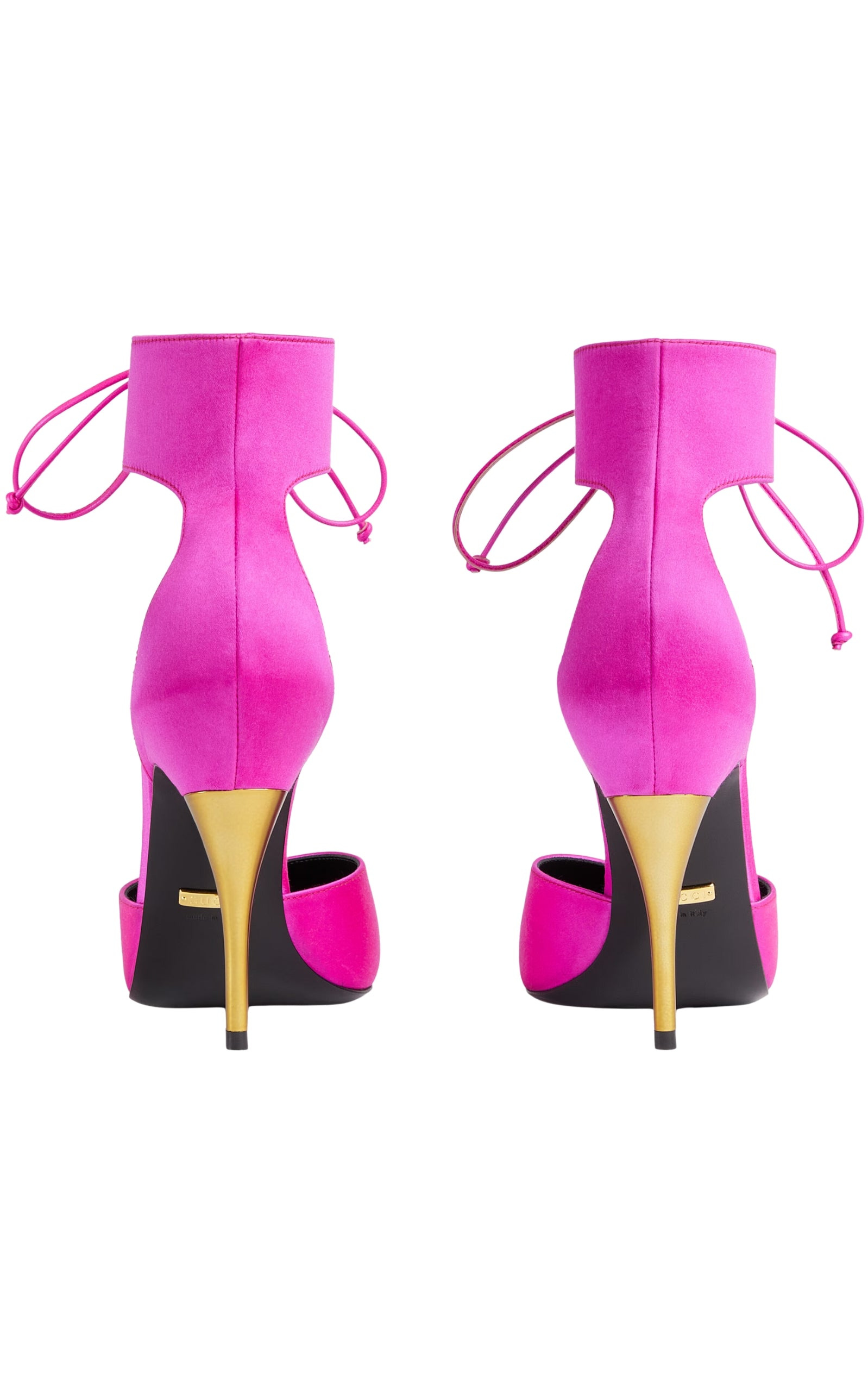 Lace-up satin Pump - 4