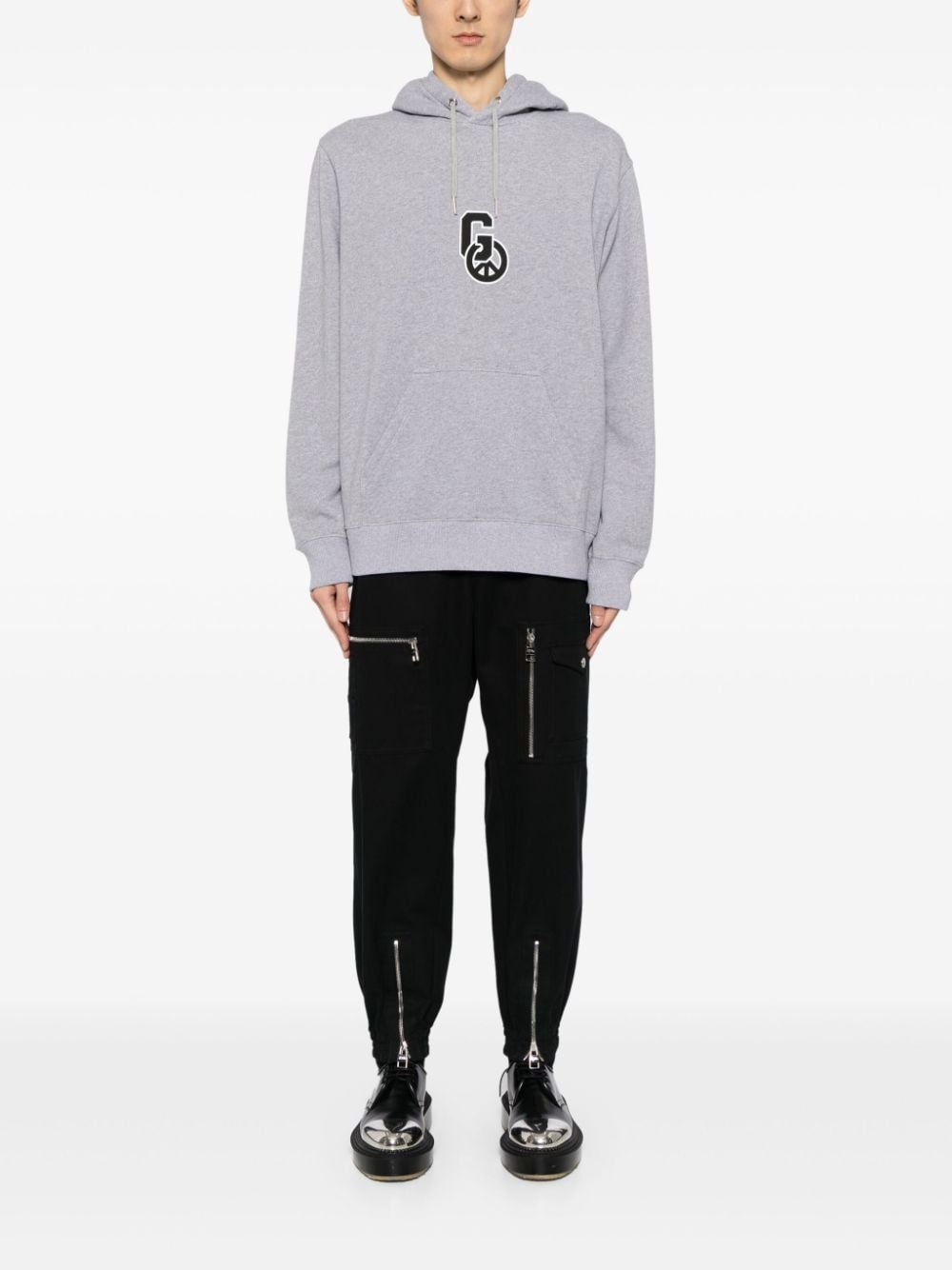 graphic-print cotton hoodie - 2