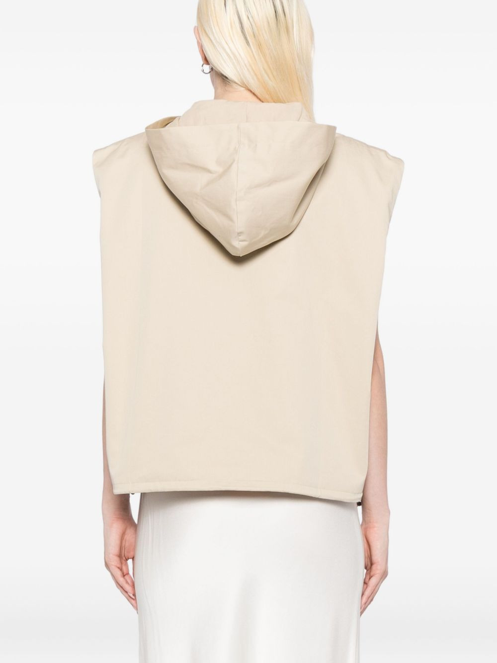 hooded sleeveless jacket - 4