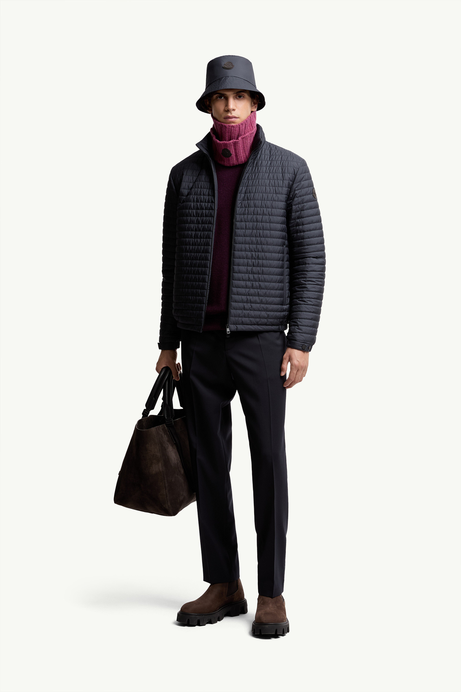 Wool Blend Gabardine Tailored Pants - 2
