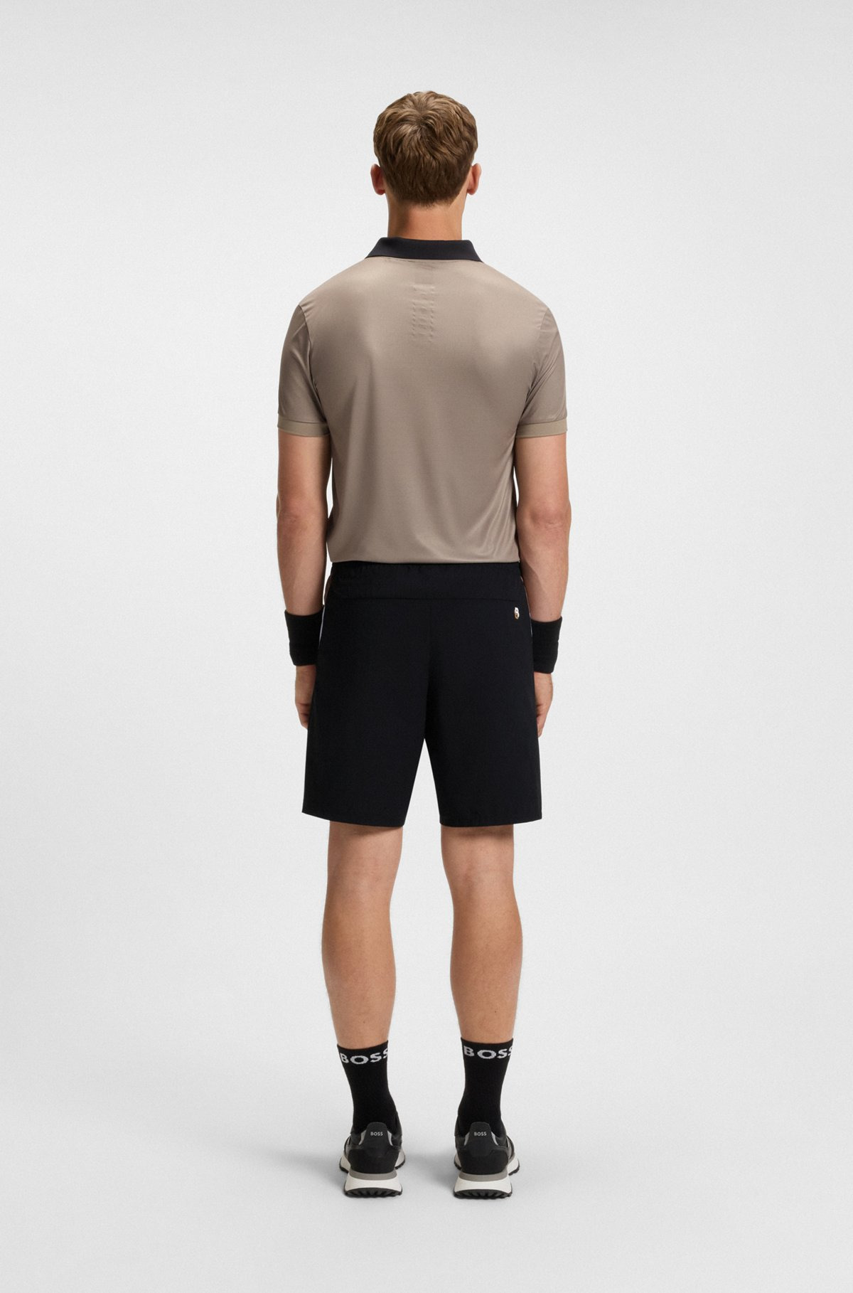 ACTIVE TENNIS SHORTS IN STRETCH FABRIC WITH MOISTURE MANAGEMENT - 4
