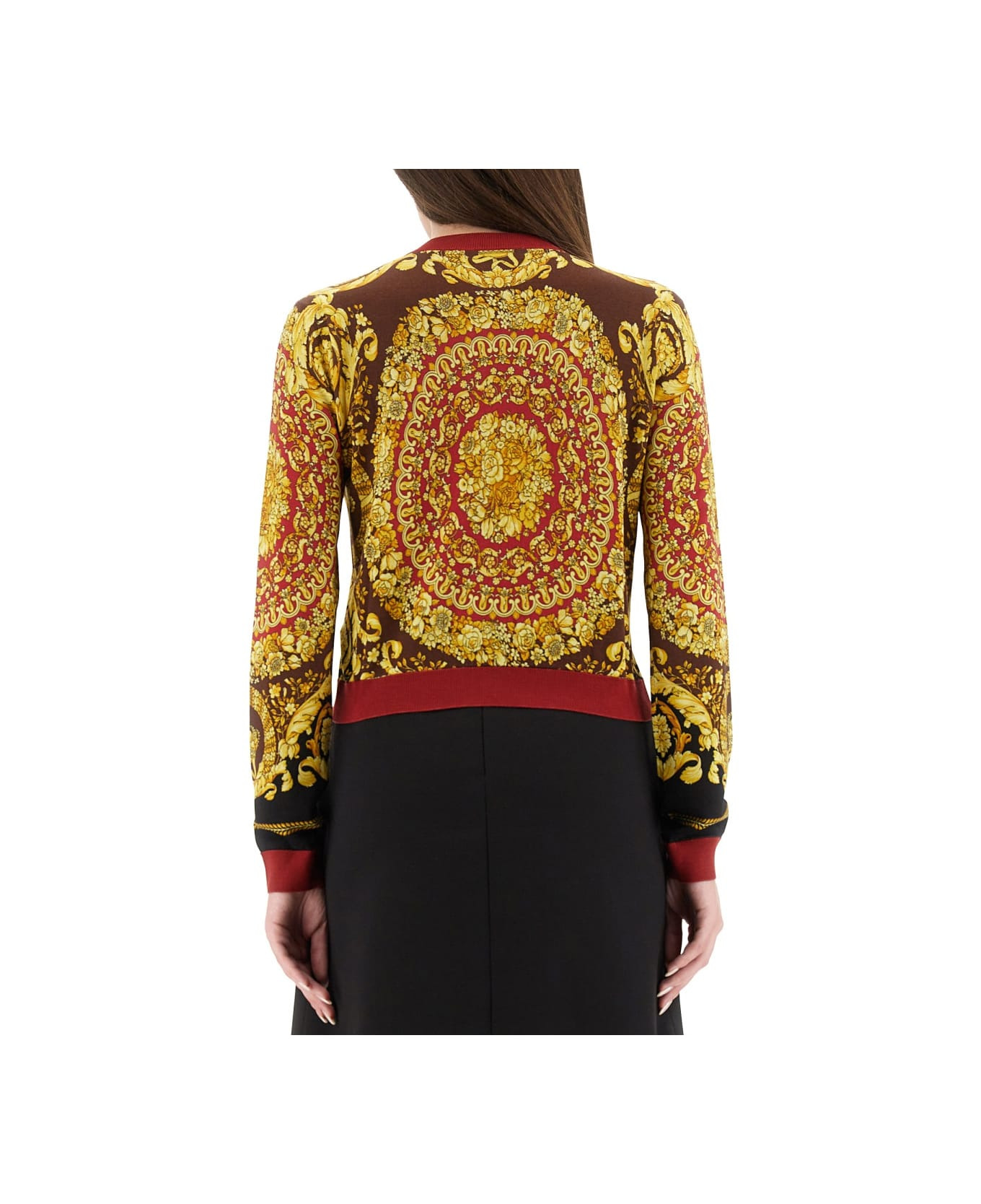 Baroque Silk Knit Cardigan - 3