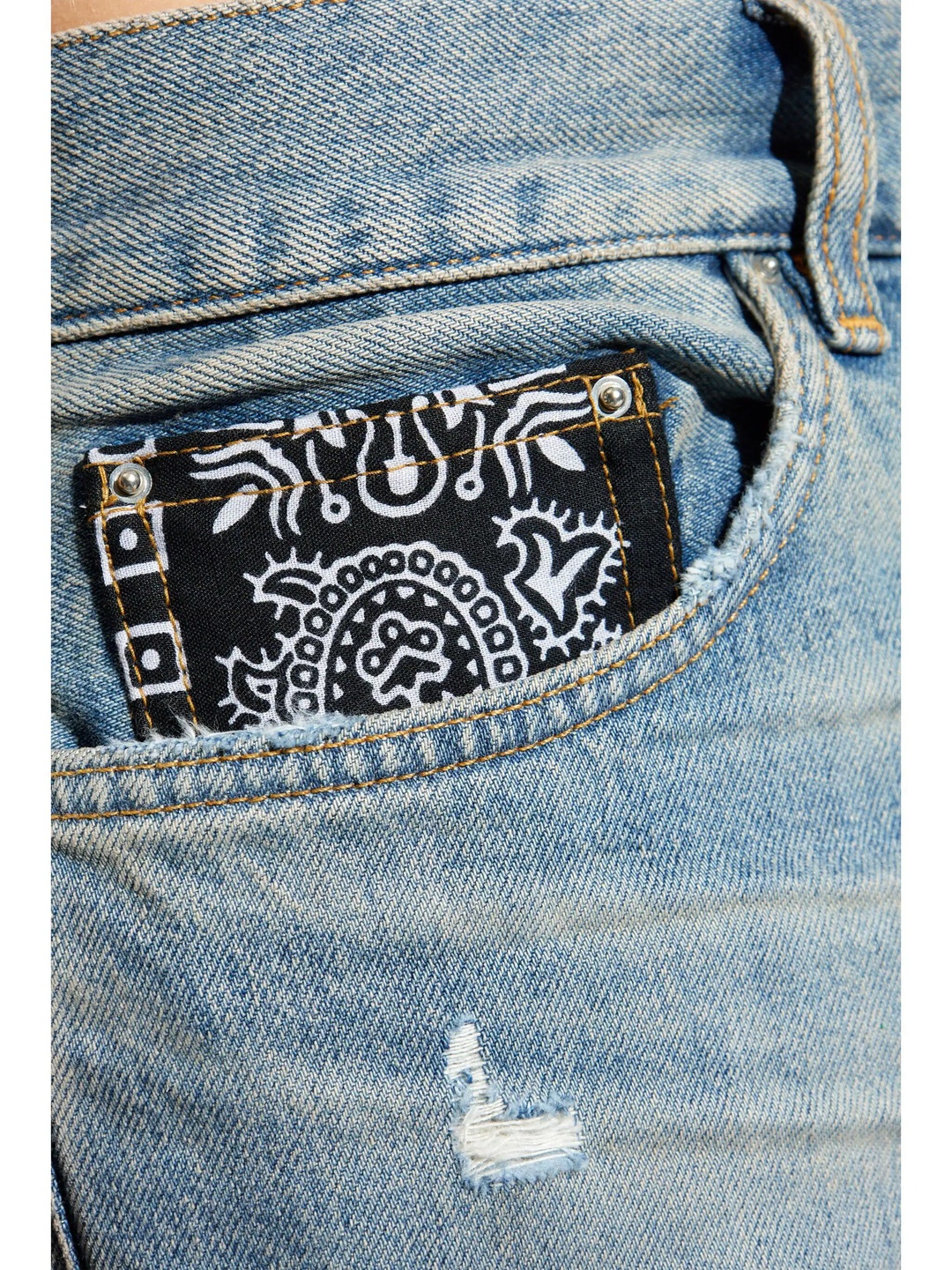 Bandana Repair Straight Jean - 5