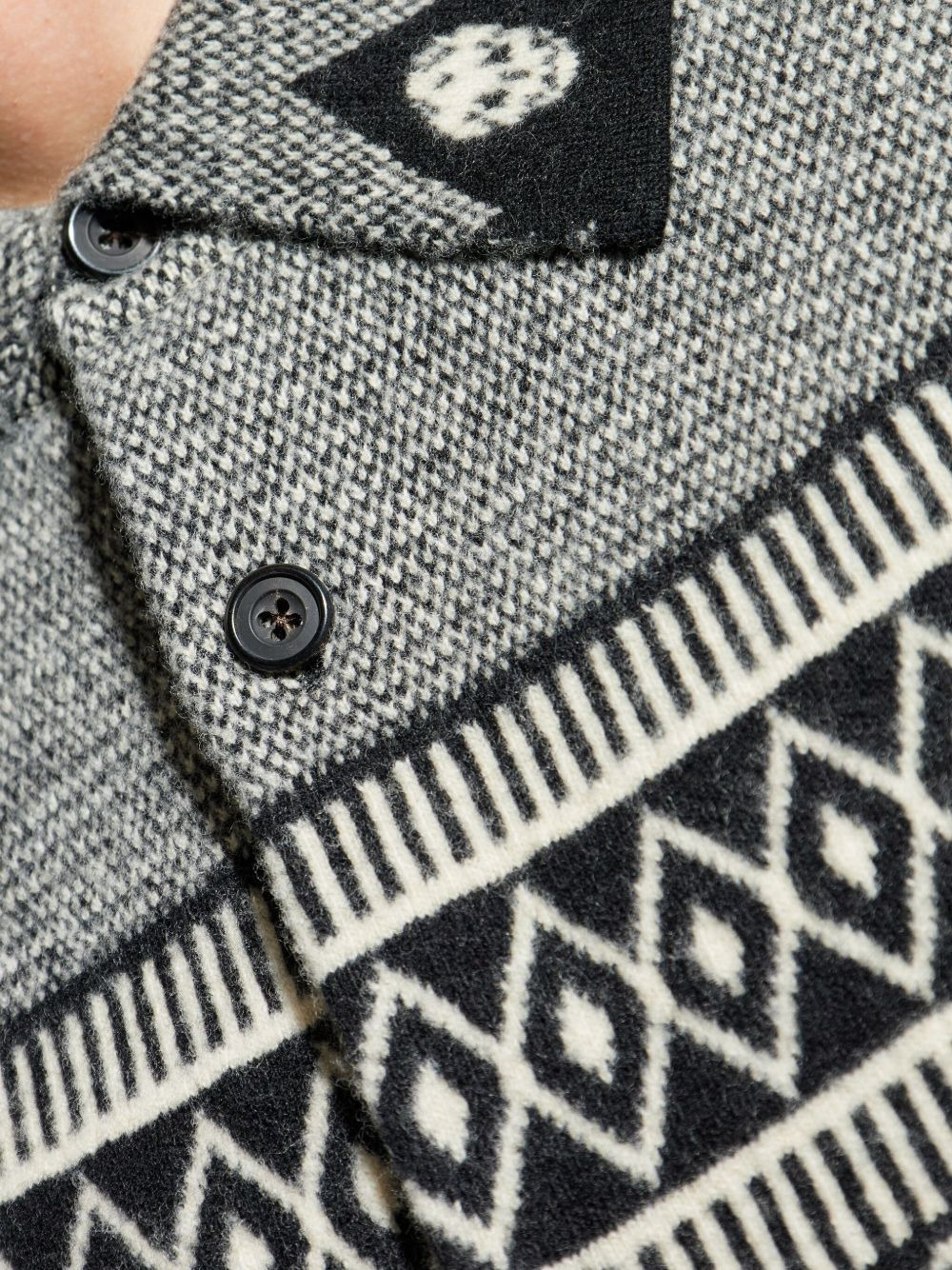 skull-motif wool cardigan - 5
