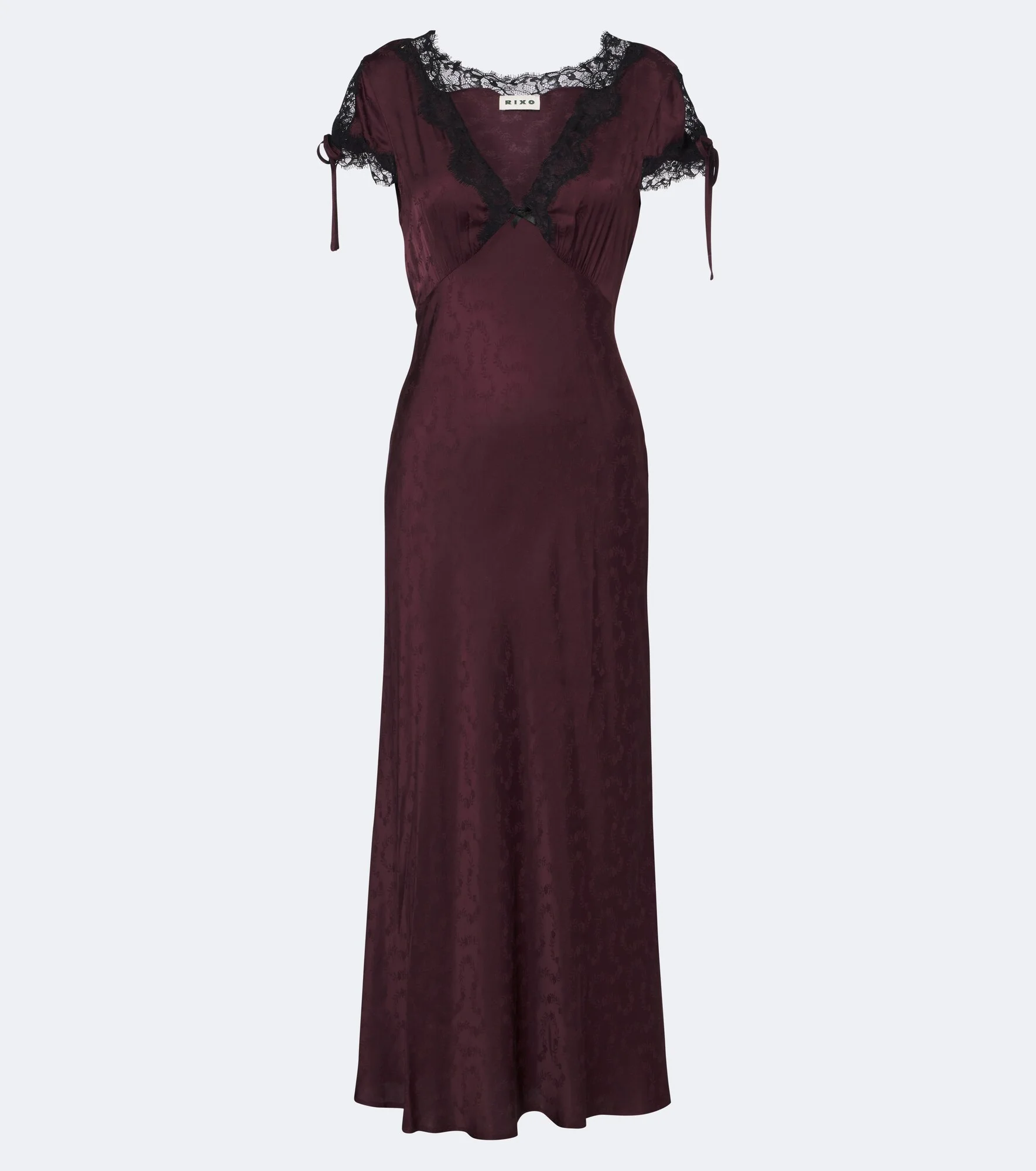 Fern satin jacquard midi dress - 1