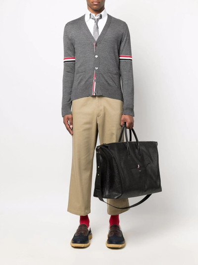 Thom Browne cropped grosgrain-loop trousers outlook