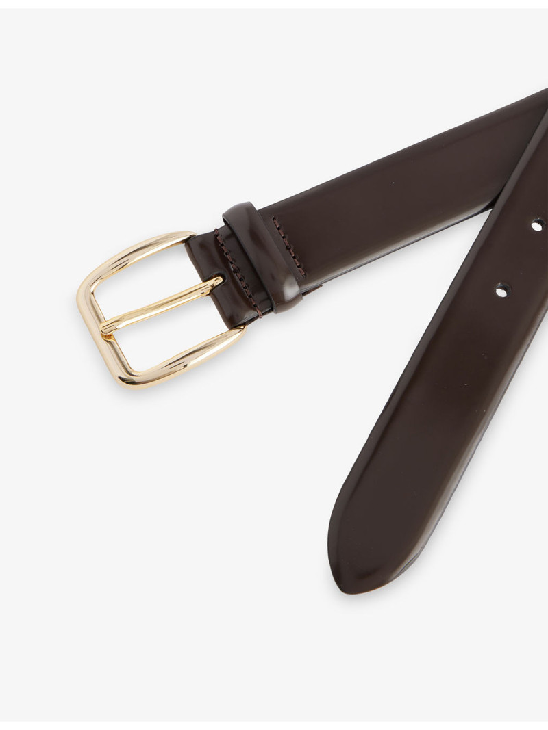 NOUR HAMMOUR Classic Buckle Leather Belt outlook