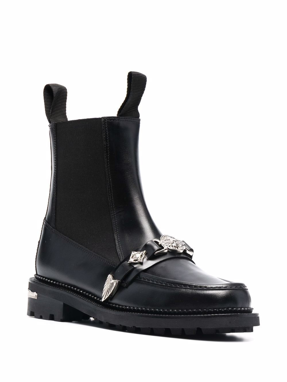 embellished leather boots - 2