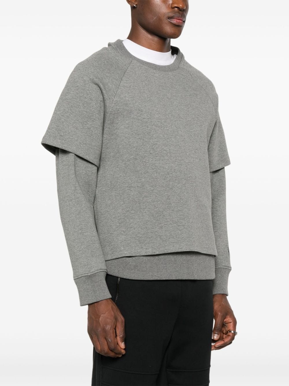 layered jersey sweatshirt - 3
