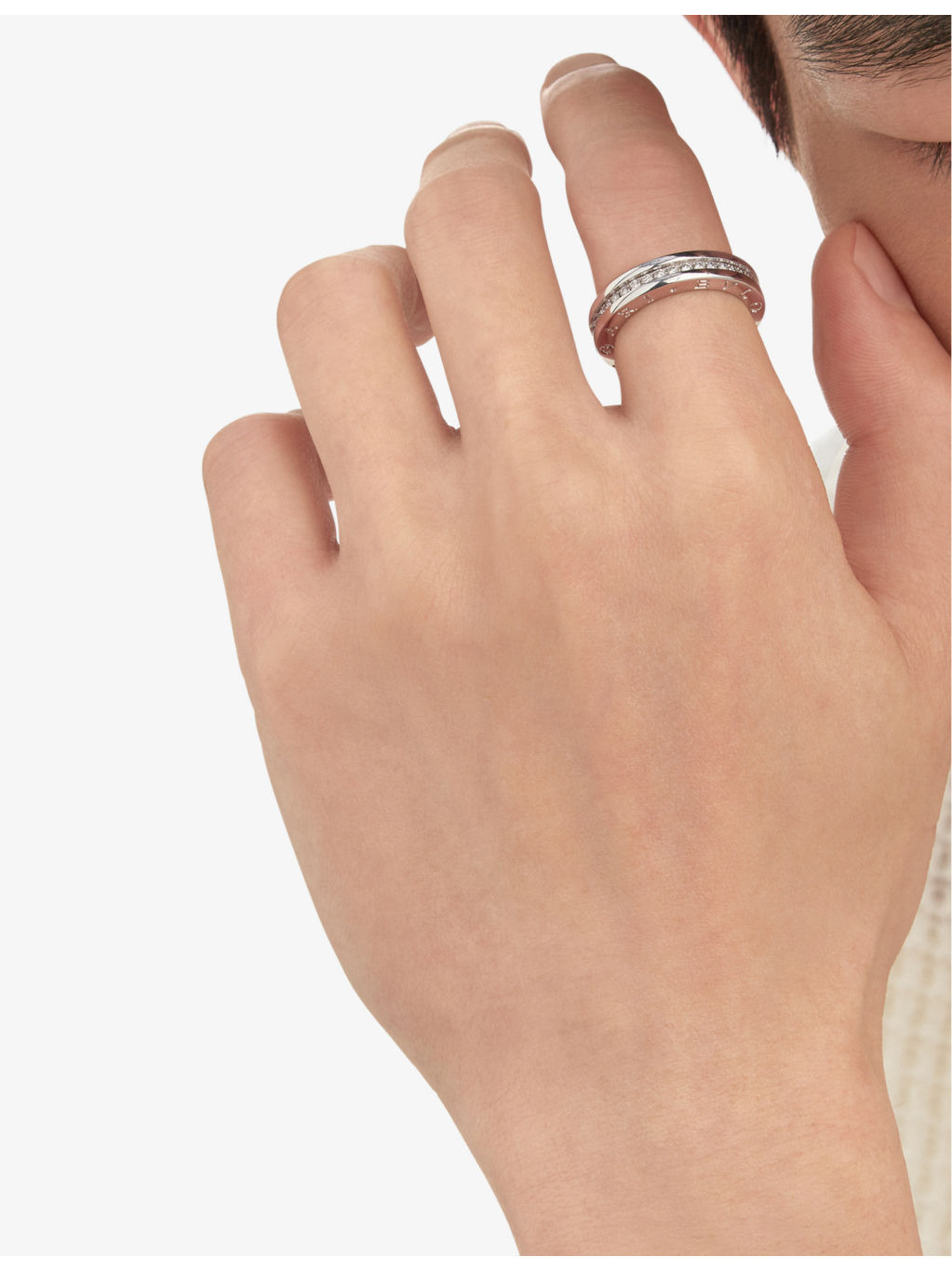 B.zero1 one-band 18ct white-gold and 0.84ct round-cut diamond ring - 7