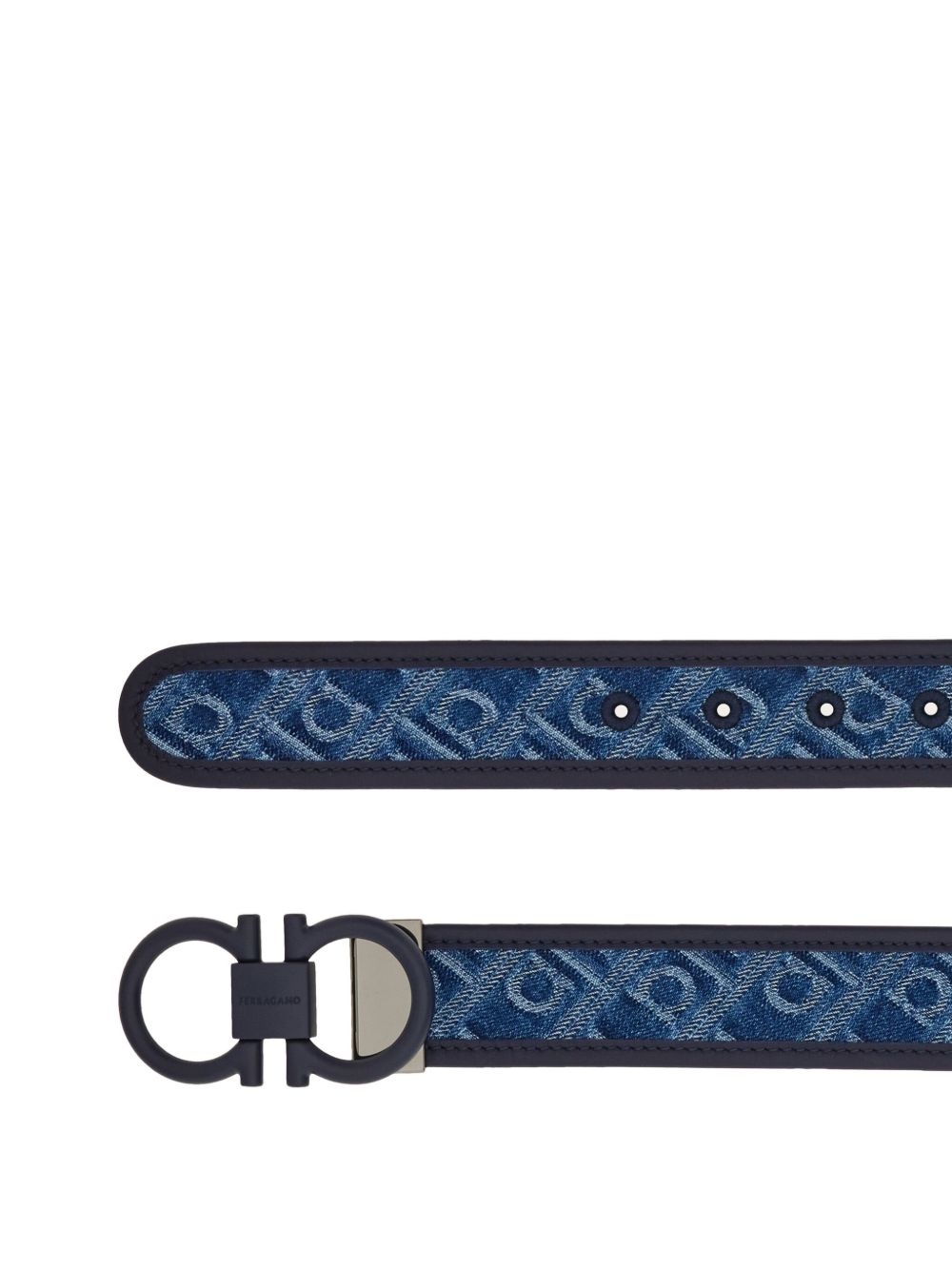 Gancini denim belt - 2
