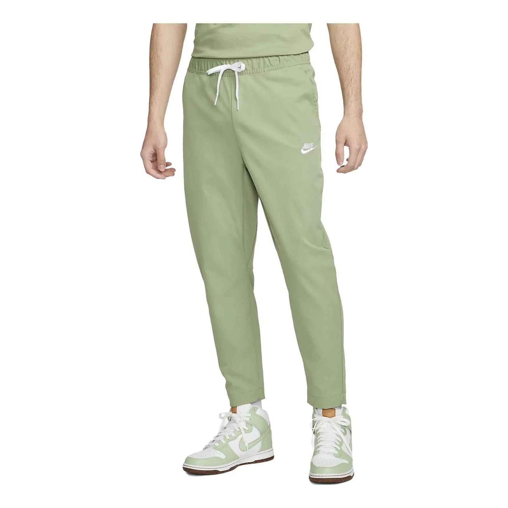 Nike Club Woven Tapered-Leg Trousers 'Oil Green White' DX0625-386 - 1